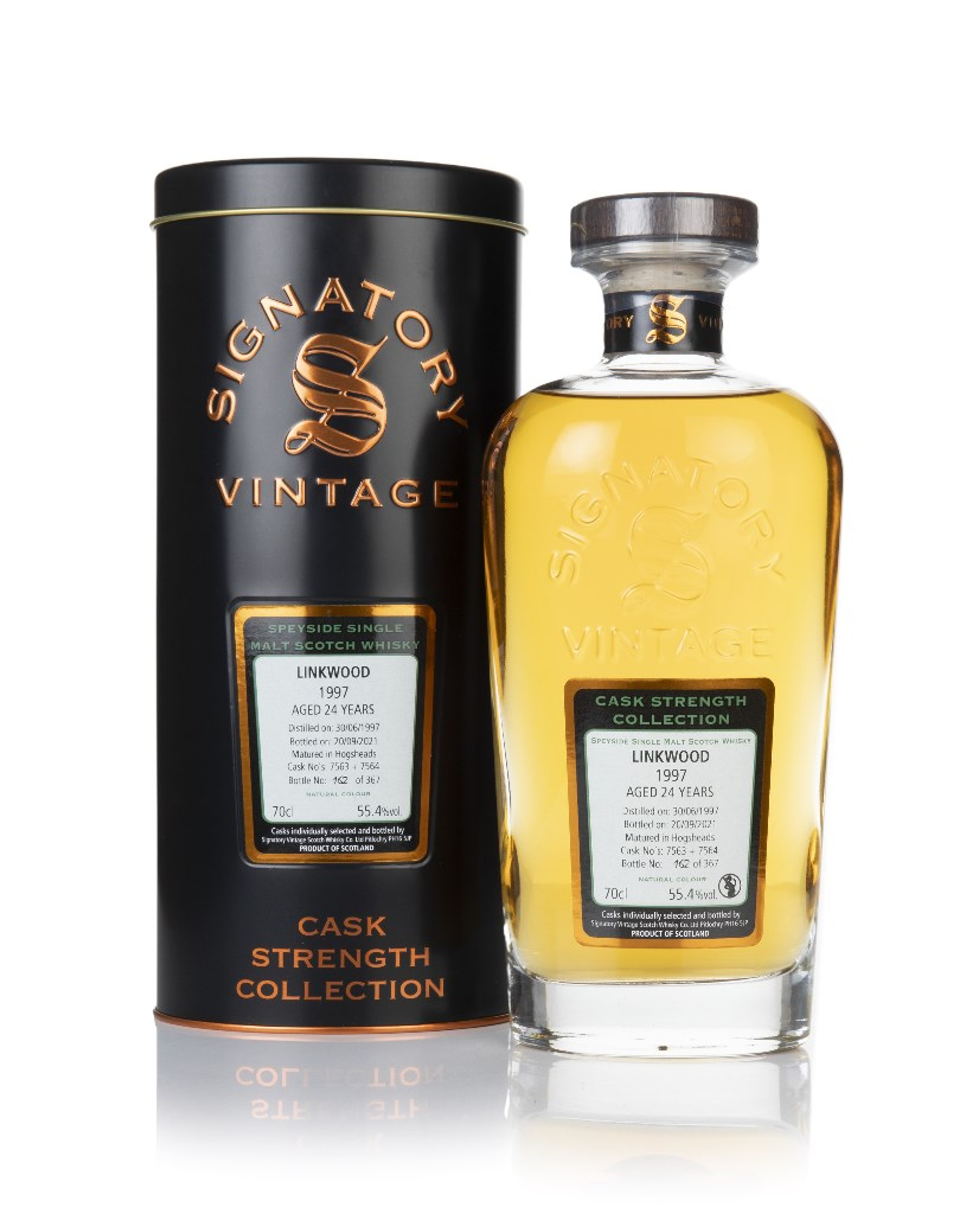 Linkwood 24 Year Old 1997 (cask 7563 & 7564) - Cask Strength Collection (Signatory) 70cl