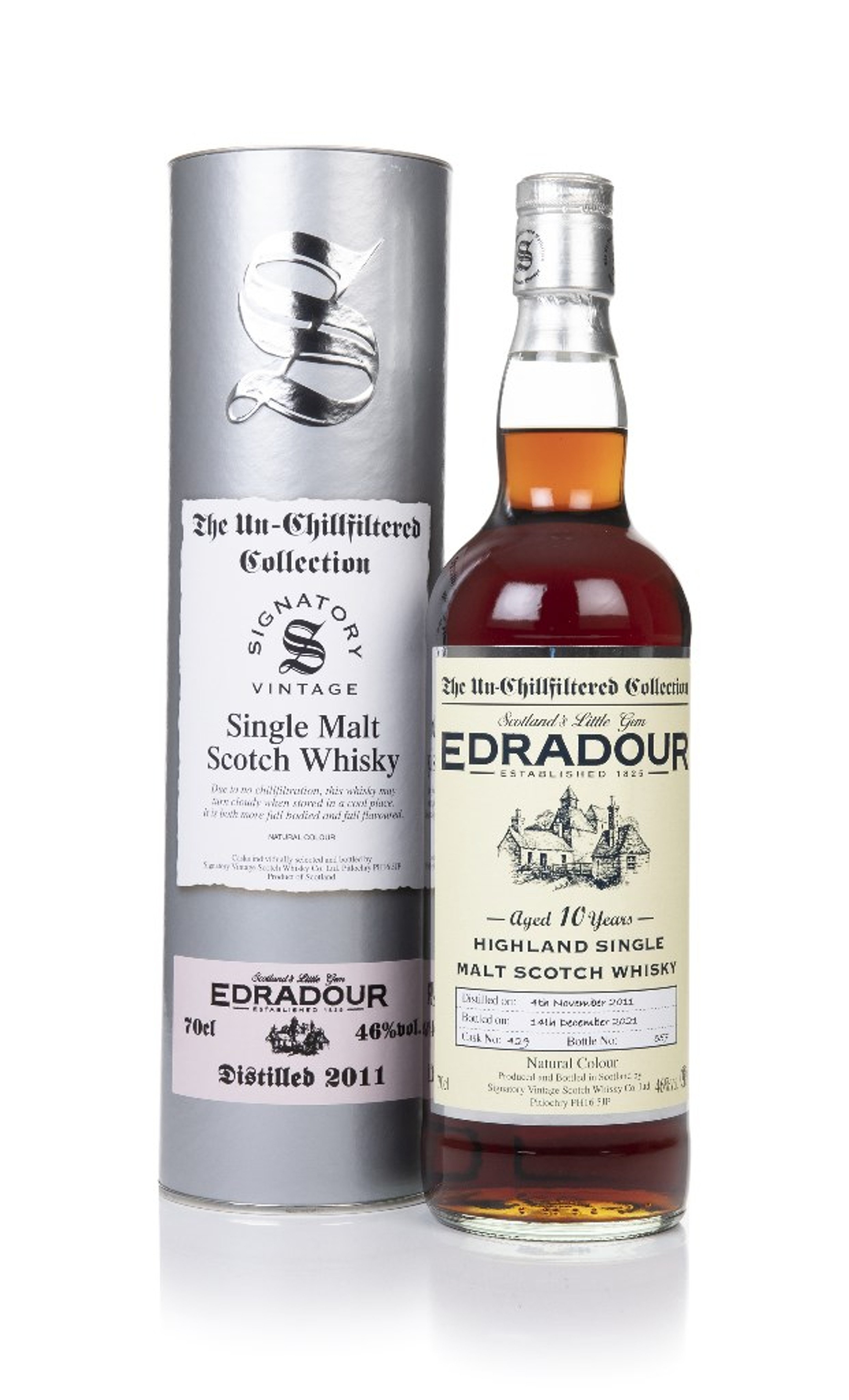Edradour 10 Year Old 2011 (cask 429) - Un-Chillfiltered Collection (Signatory) 70cl