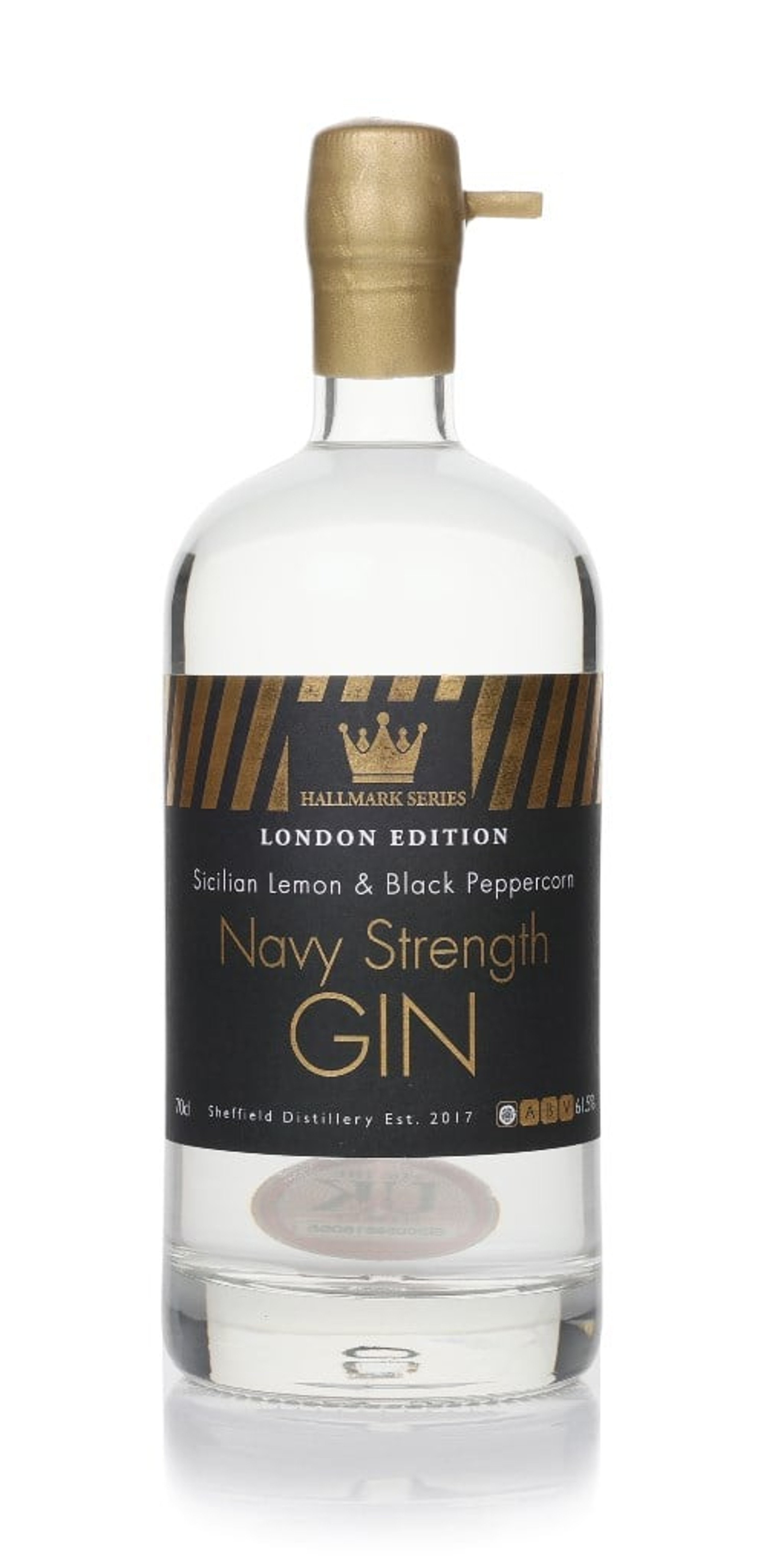 Sheffield Distillery Hallmark Navy Strength Sicilian Lemon & Black Pepper Gin - London Edition 70cl