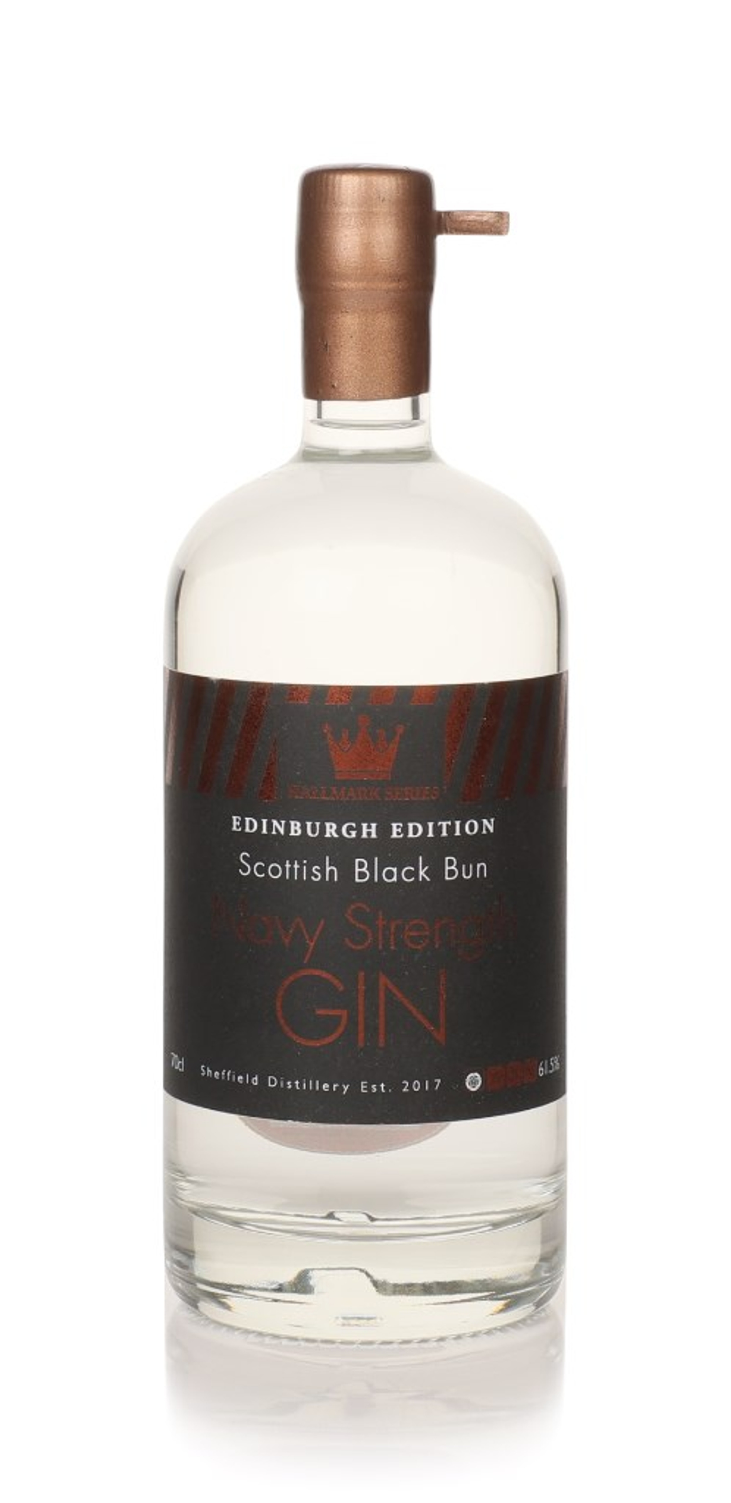 Sheffield Distillery Hallmark Navy Strength Scottish Black Bun Gin - Edinburgh Edition 70cl