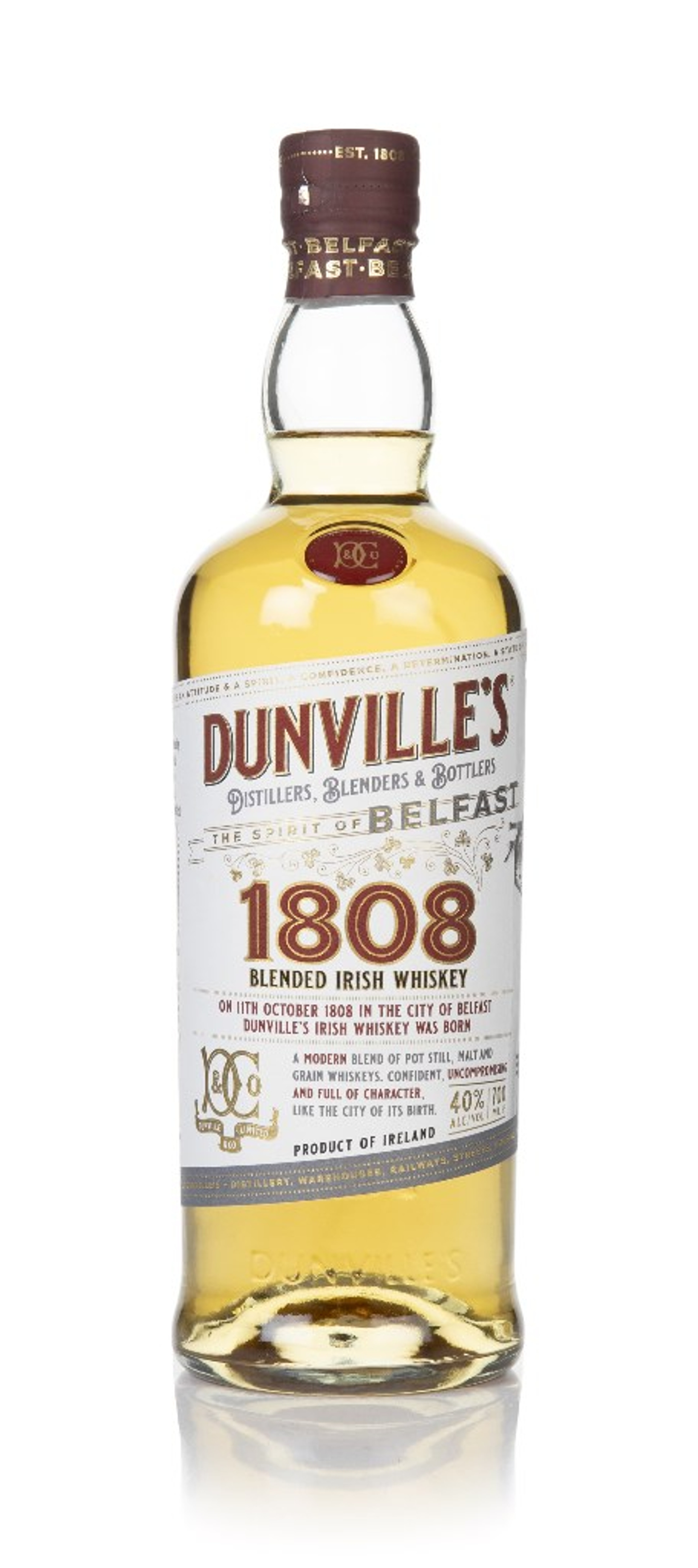 Dunville's 1808 Blended Irish Whiskey 70cl