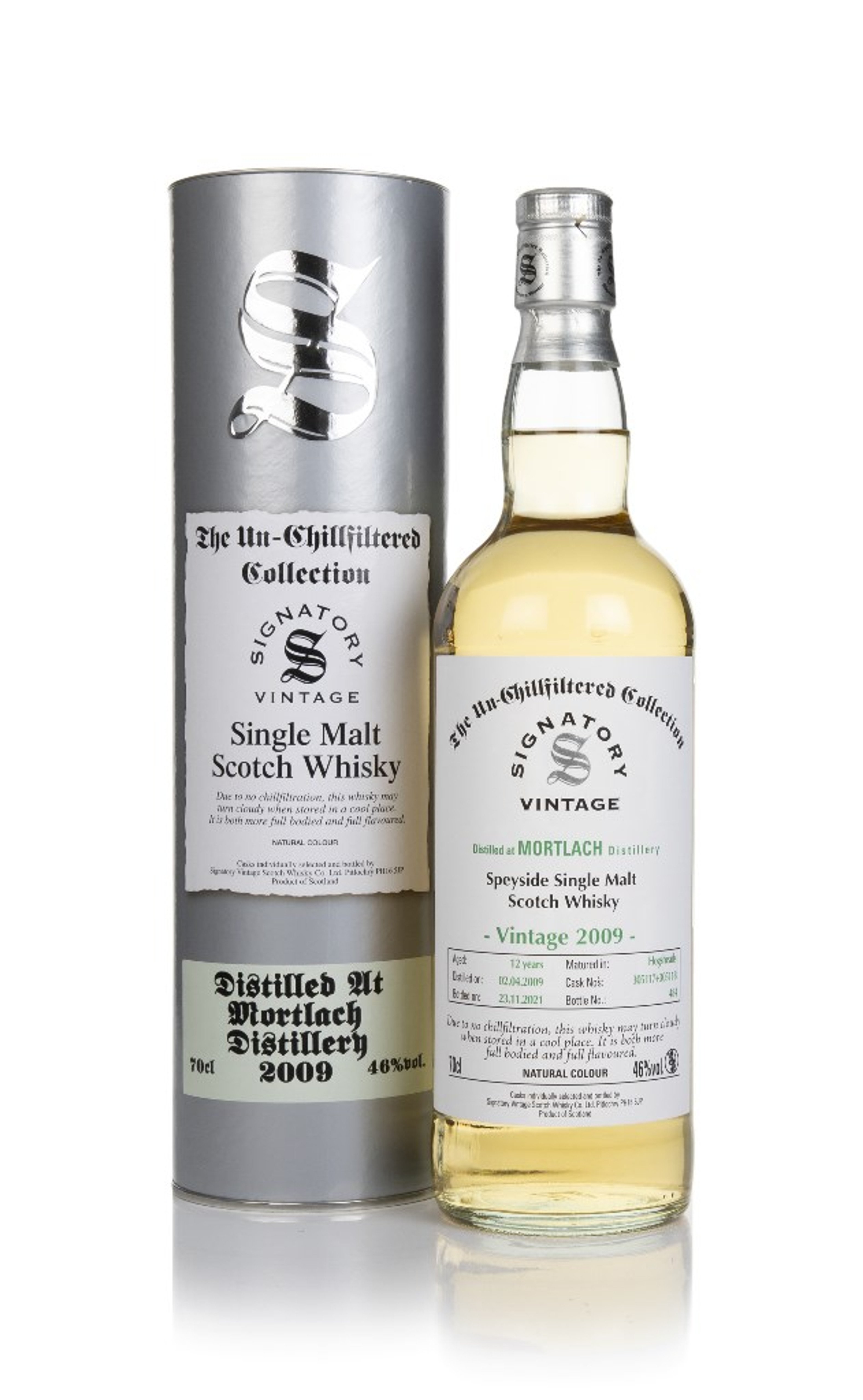 Mortlach 12 Year Old 2009 (casks 305117 & 305118) - Un-Chillfiltered Collection (Signatory) 70cl