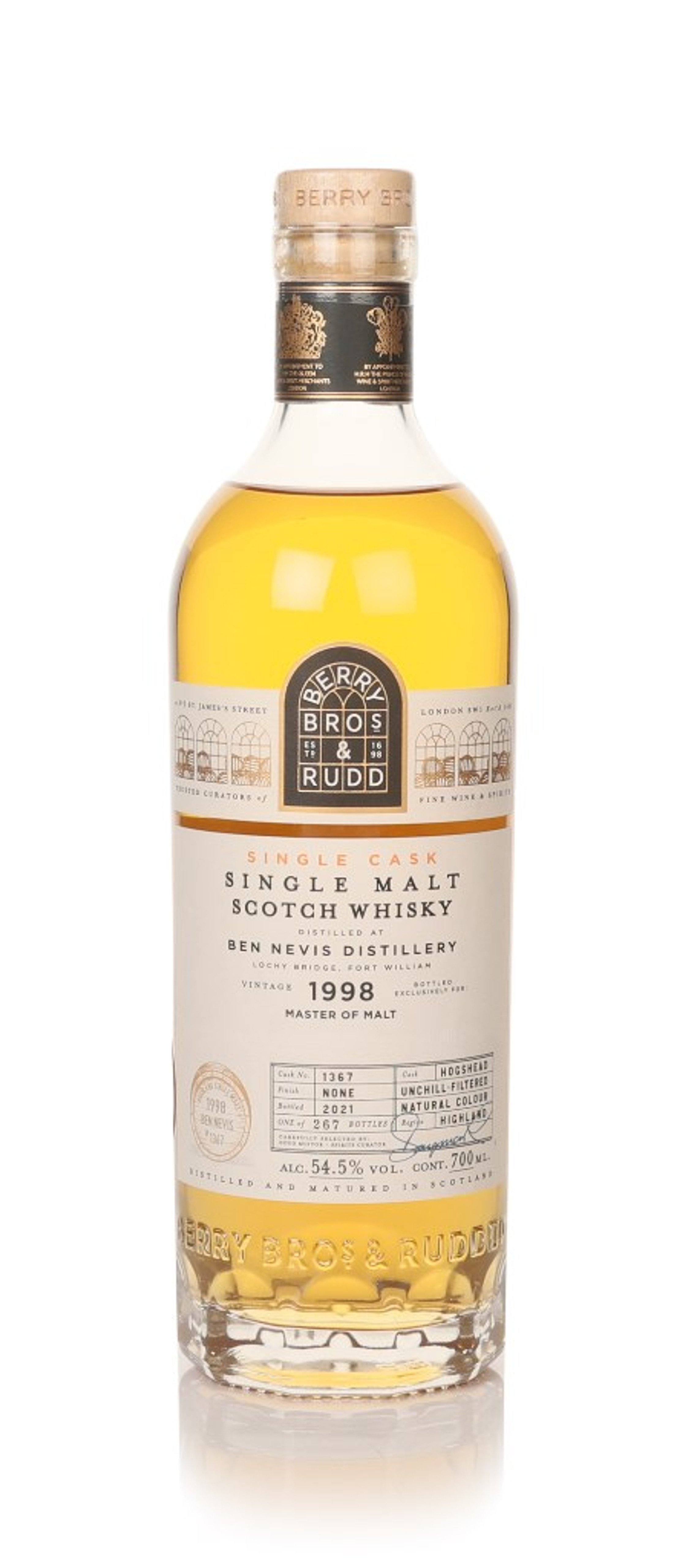 Ben Nevis 1998 (bottled 2021) (cask 1367) - Berry Bros. & Rudd (Master of Malt Exclusive) 70cl