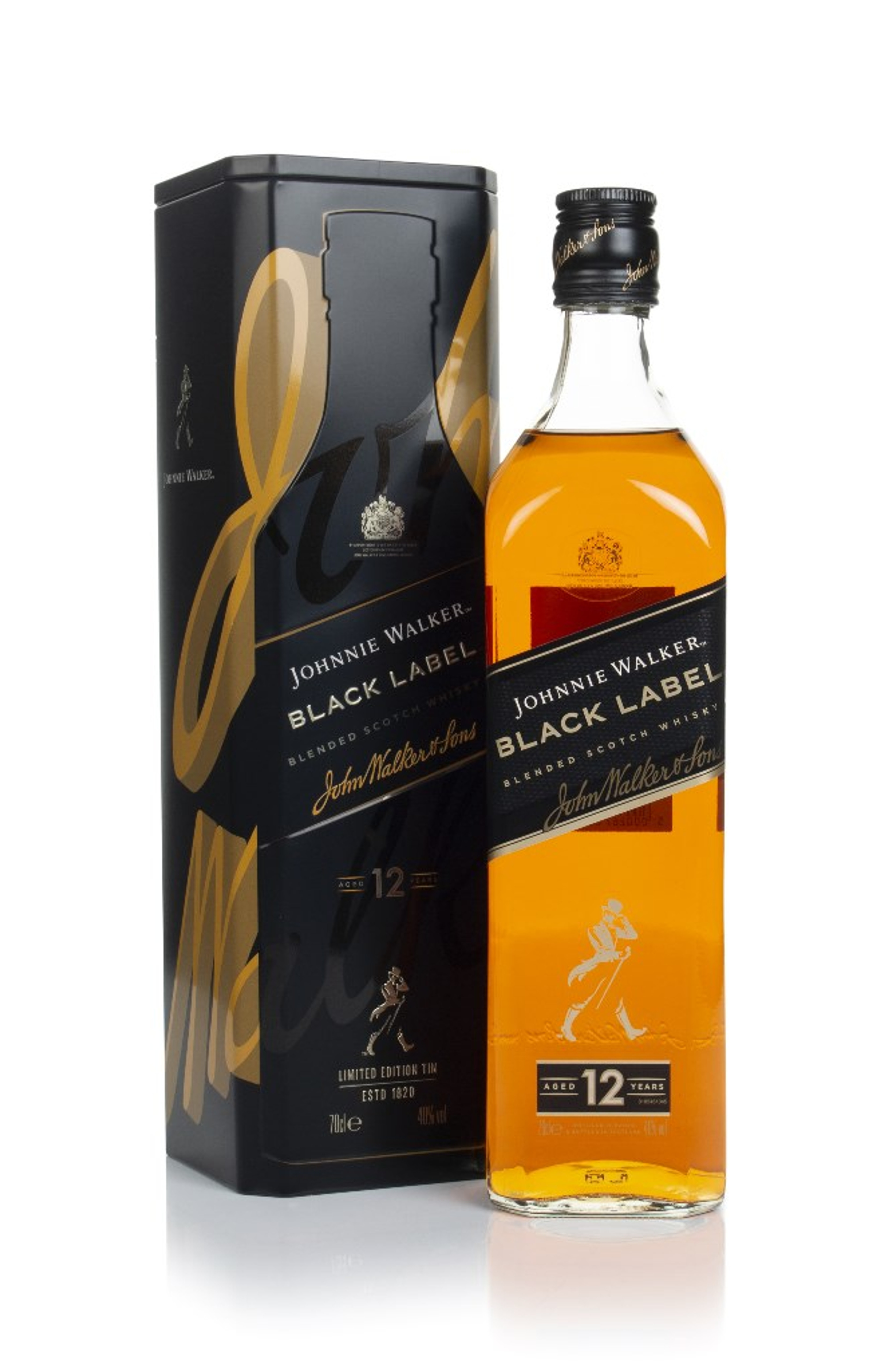 Johnnie Walker Black Label 12 Year Old with Gift Tin 70cl