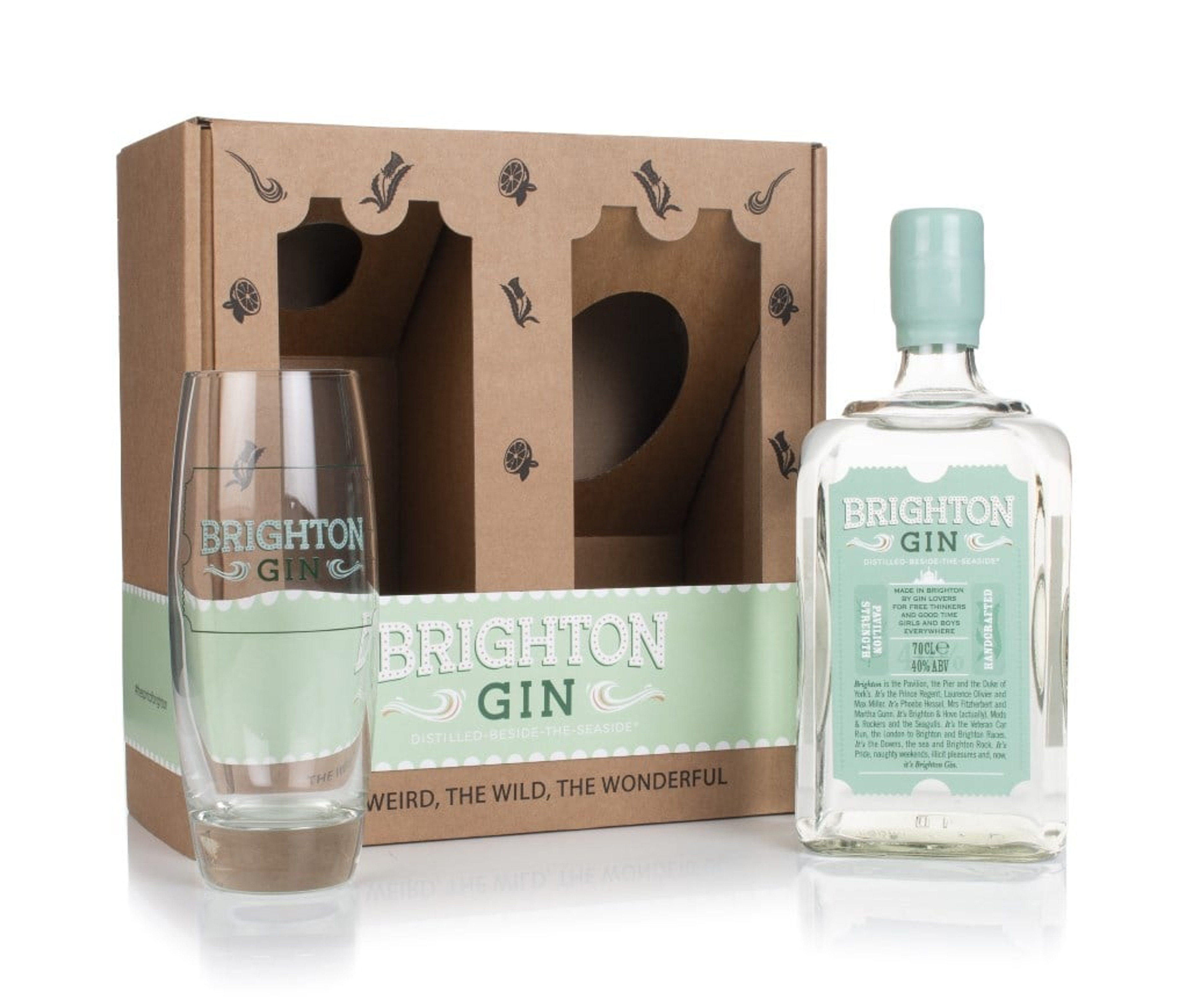Brighton Gin Gift Pack with Highball Glass 70cl