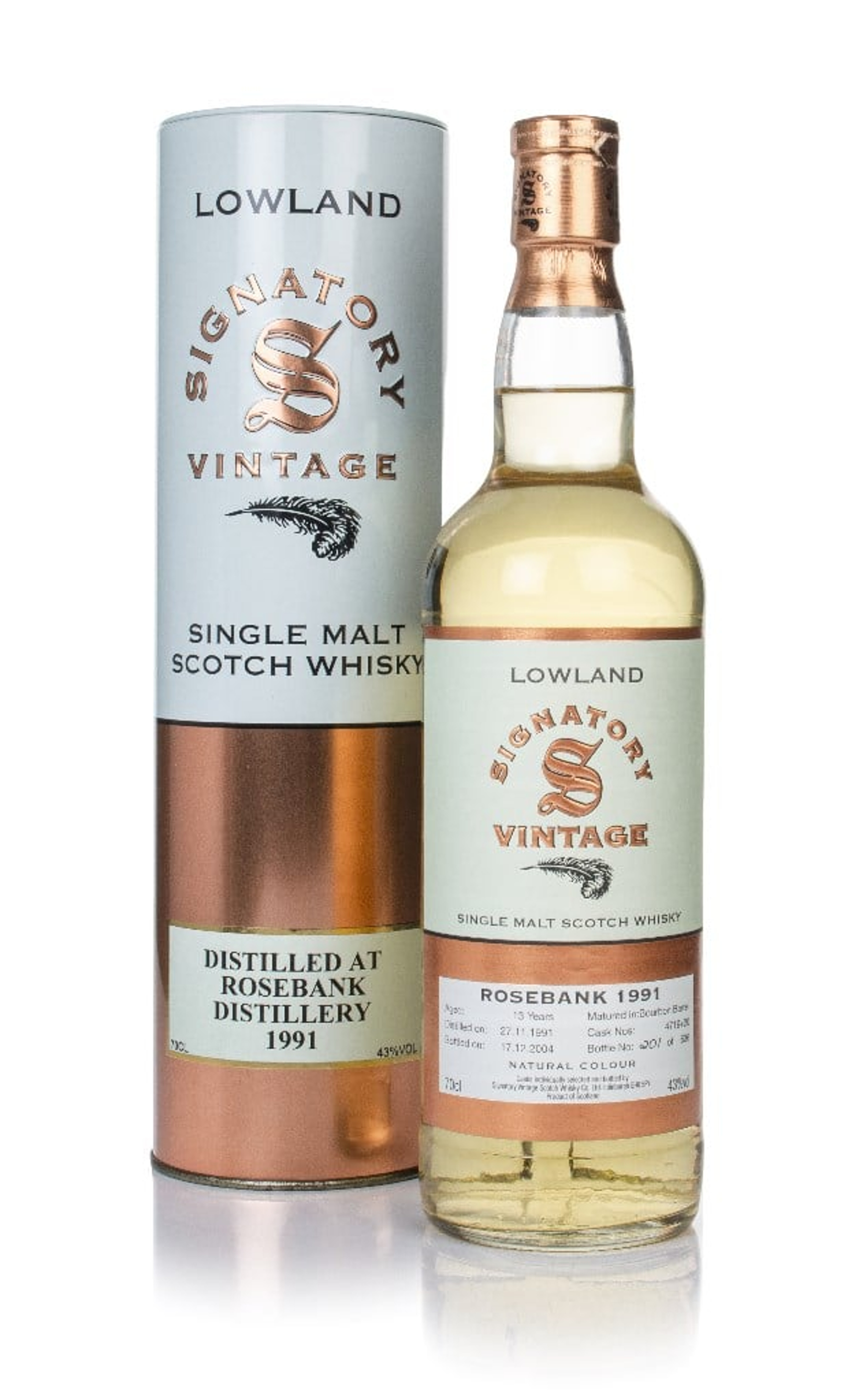 Rosebank 13 Year Old 1991 (cask 4719 & 20) - Signatory 70cl