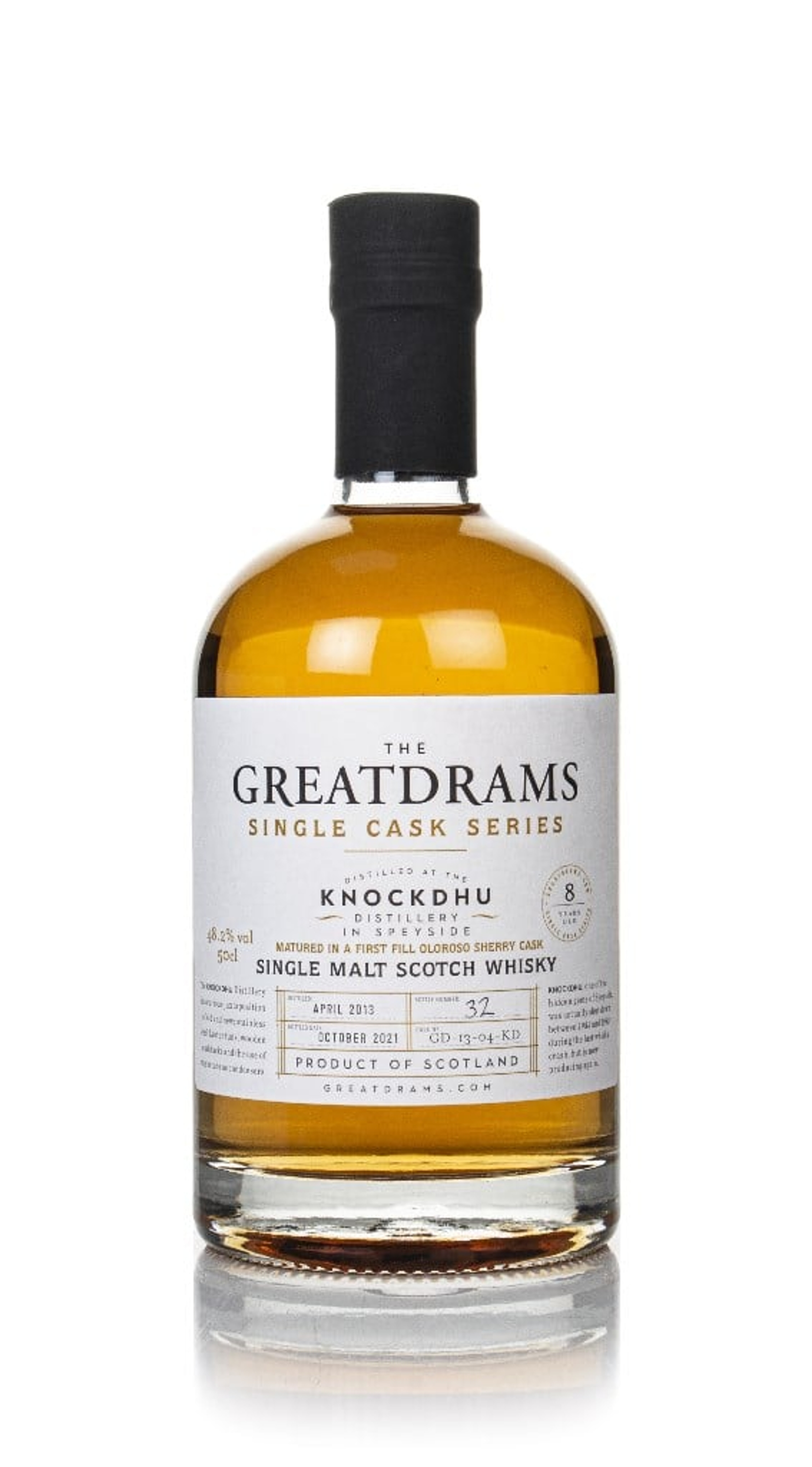 Knockdhu 8 Year Old 2013 - Single Cask Series (GreatDrams) 50cl