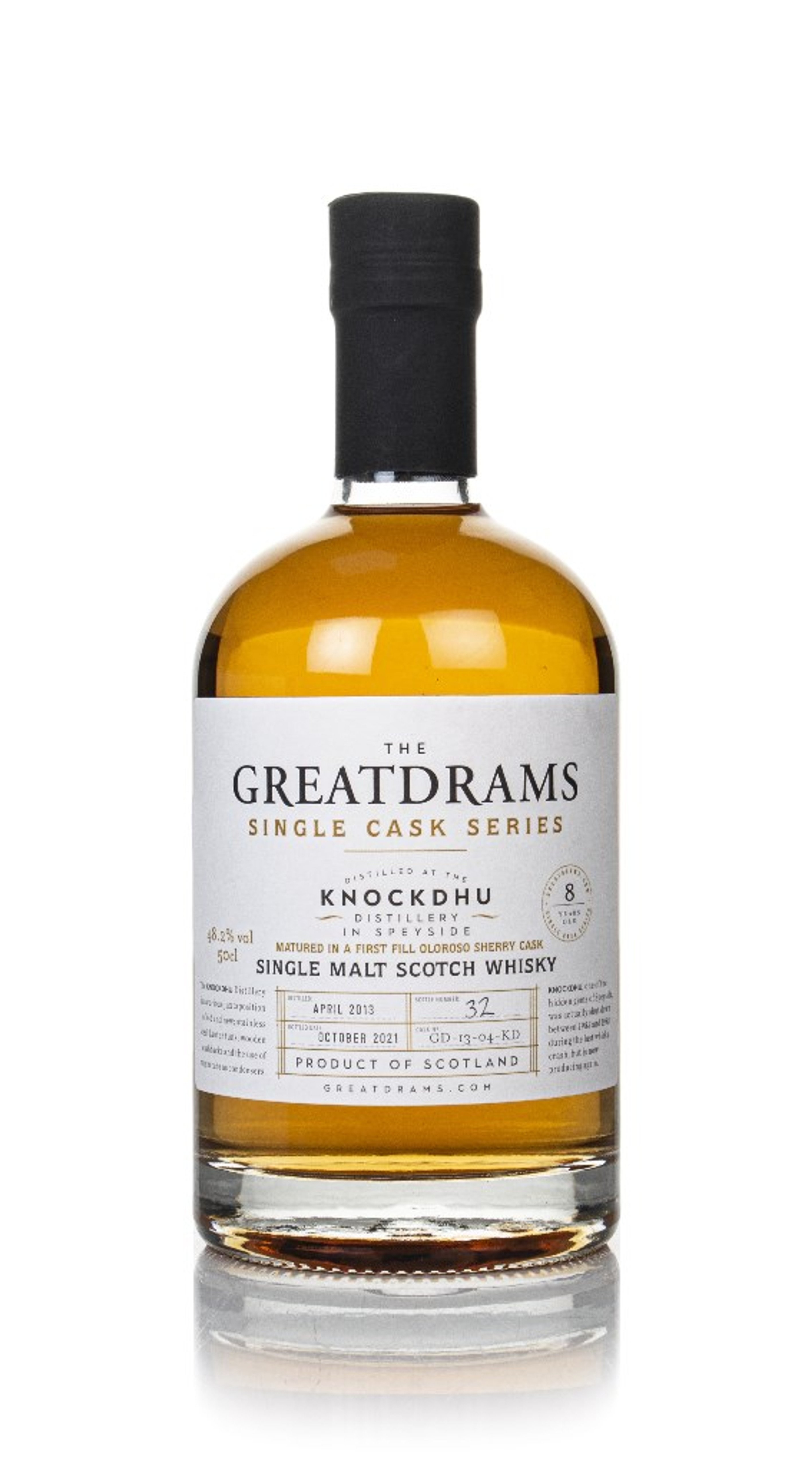 Knockdhu 8 Year Old 2013 - Single Cask Series (GreatDrams) 50cl