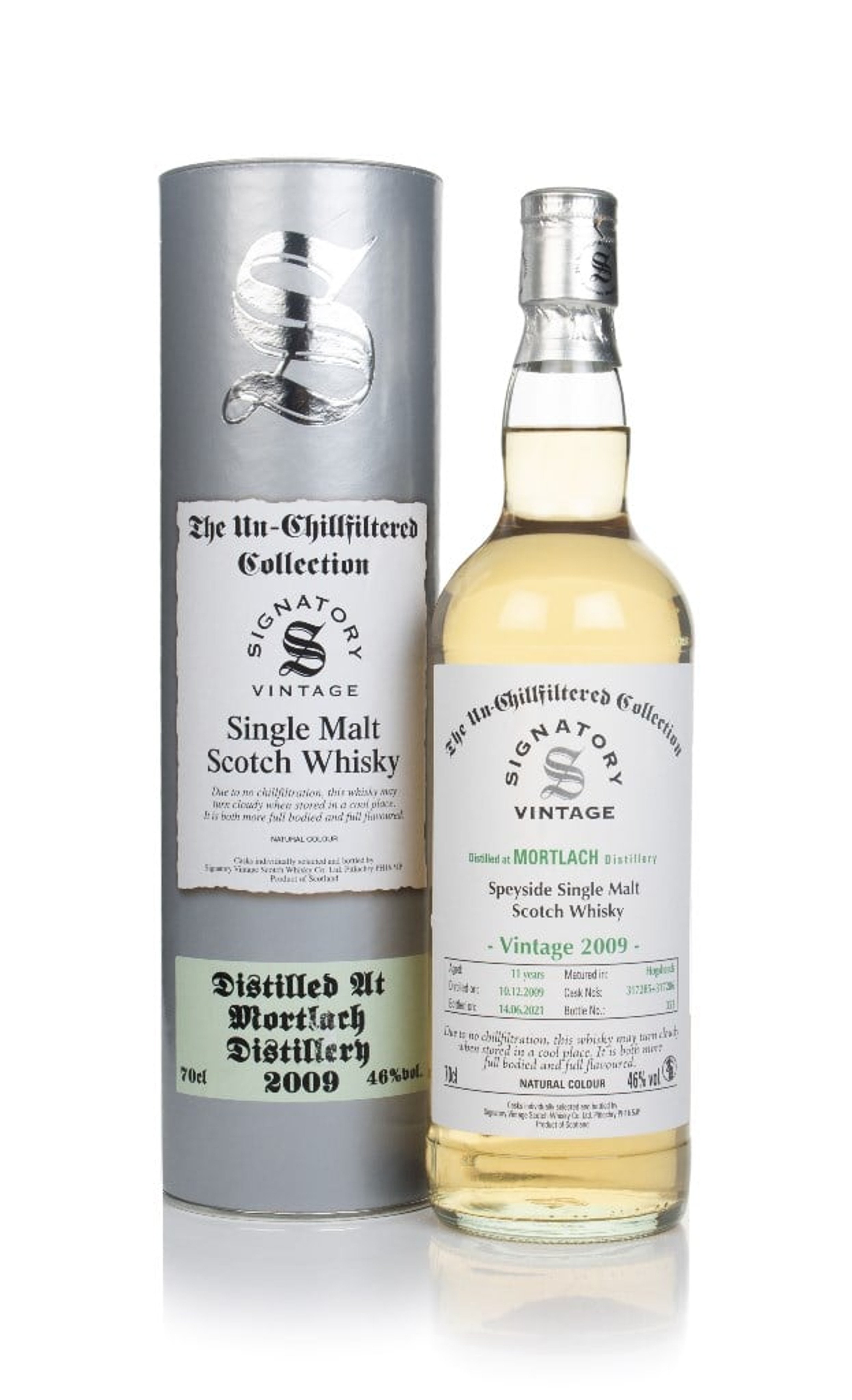 Mortlach 11 Year Old 2009 (casks 317285 & 317286) - Un-Chillfiltered Collection (Signatory) 70cl