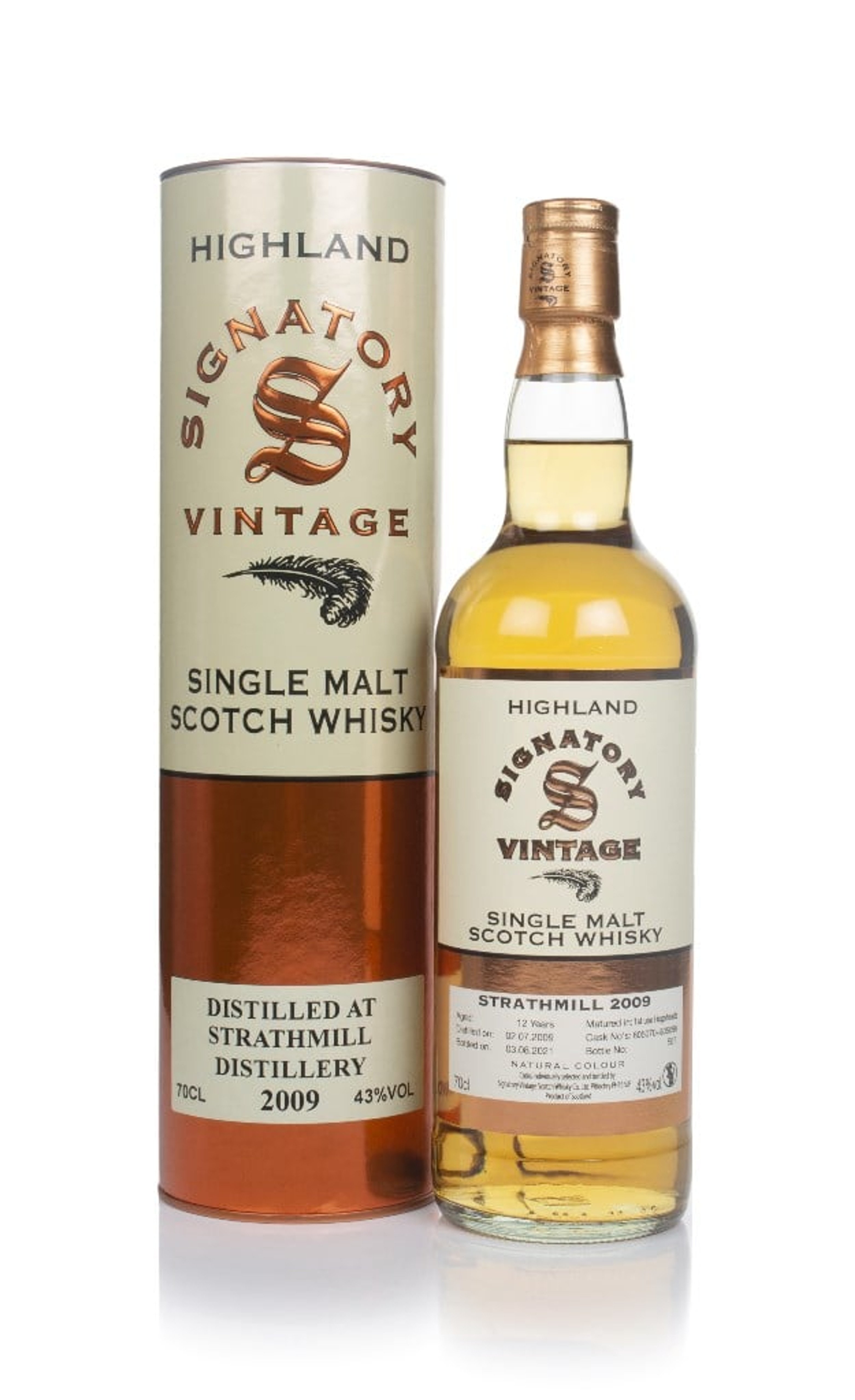 Strathmill 12 Year Old 2009 (casks 805070 & 805096) - Signatory 70cl