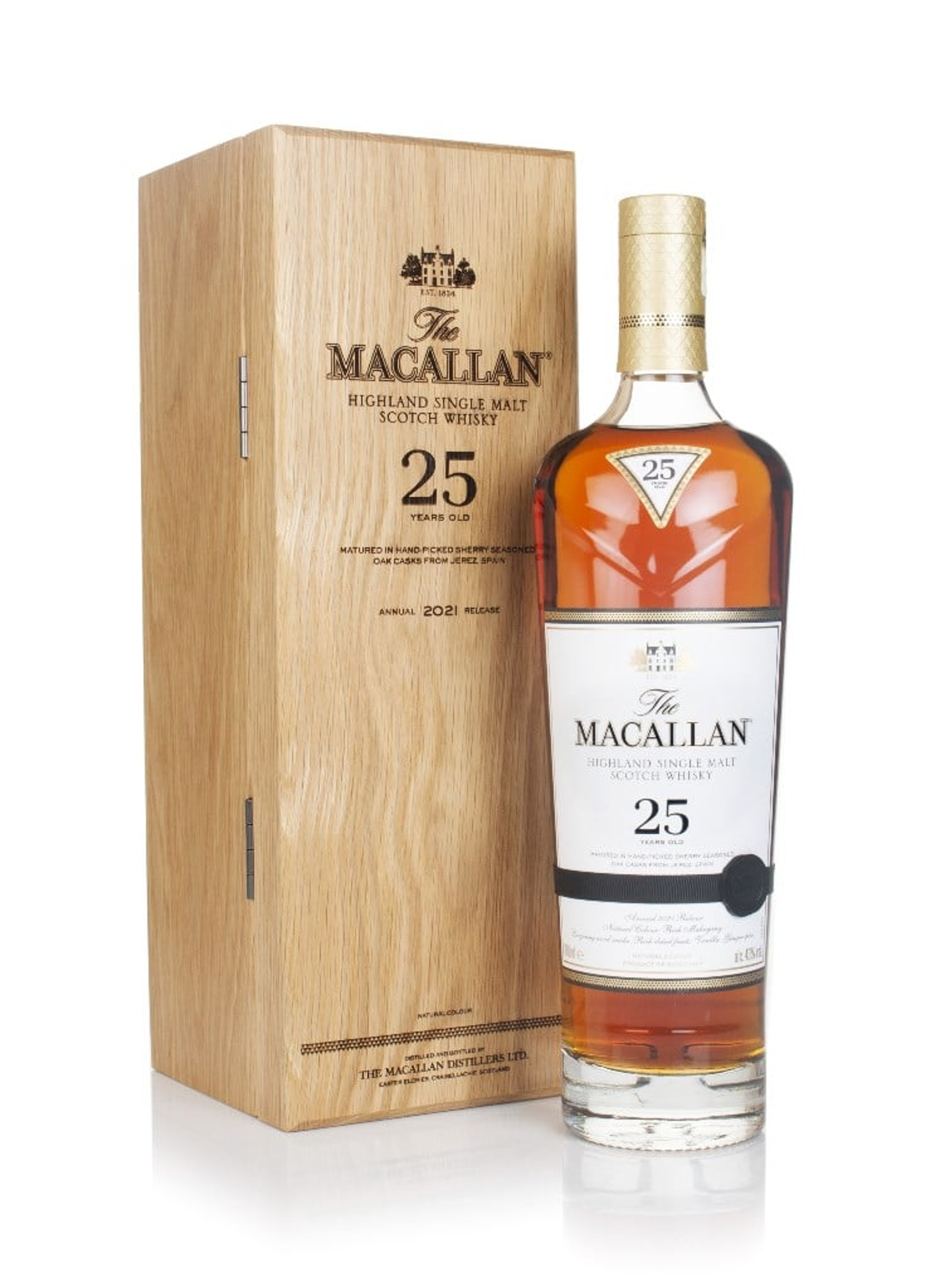 The Macallan 25 Year Old Sherry Oak (2021 Release) 70cl