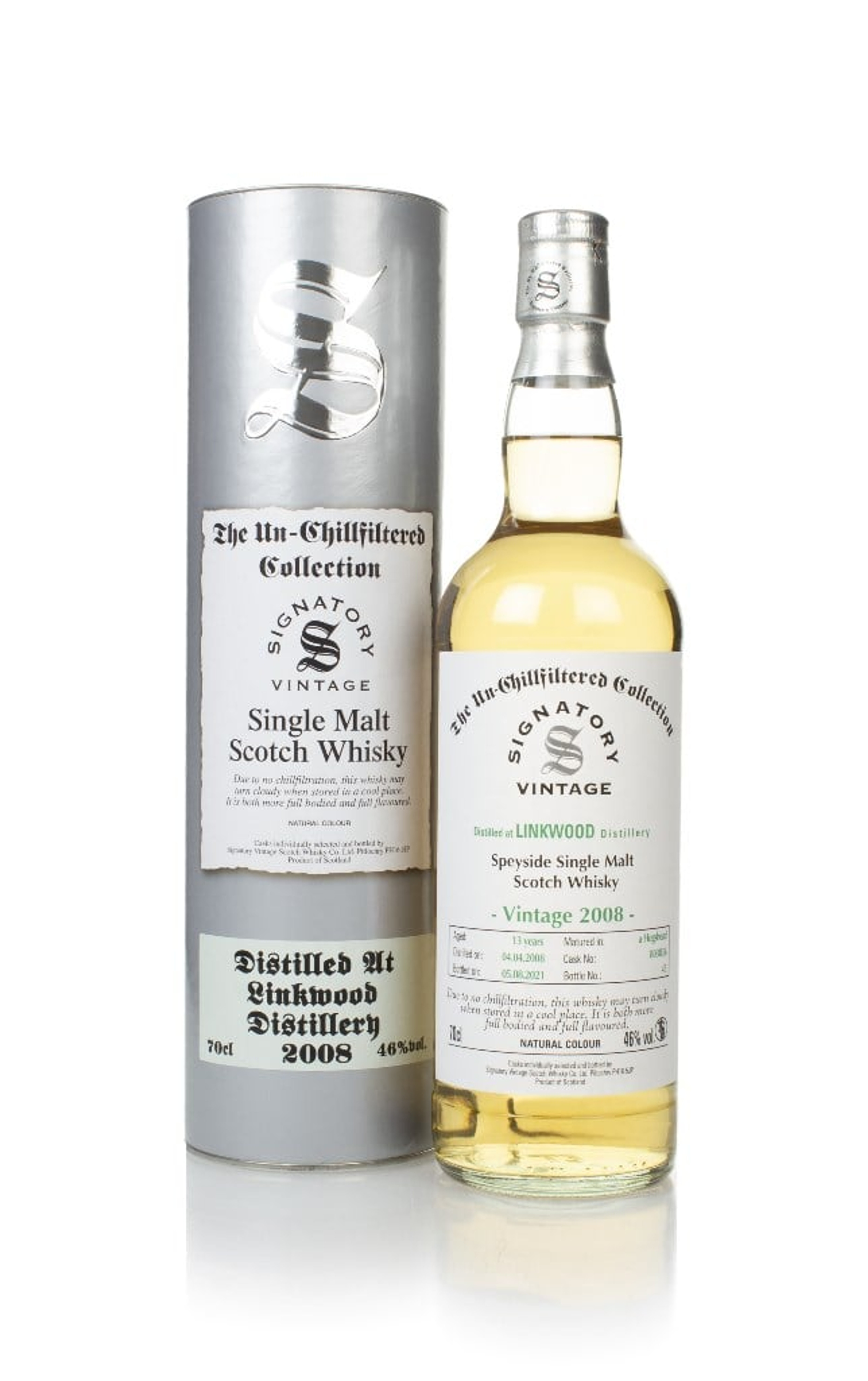 Linkwood 13 Year Old 2008 (cask 803636) - Un-Chillfiltered Collection (Signatory) 70cl