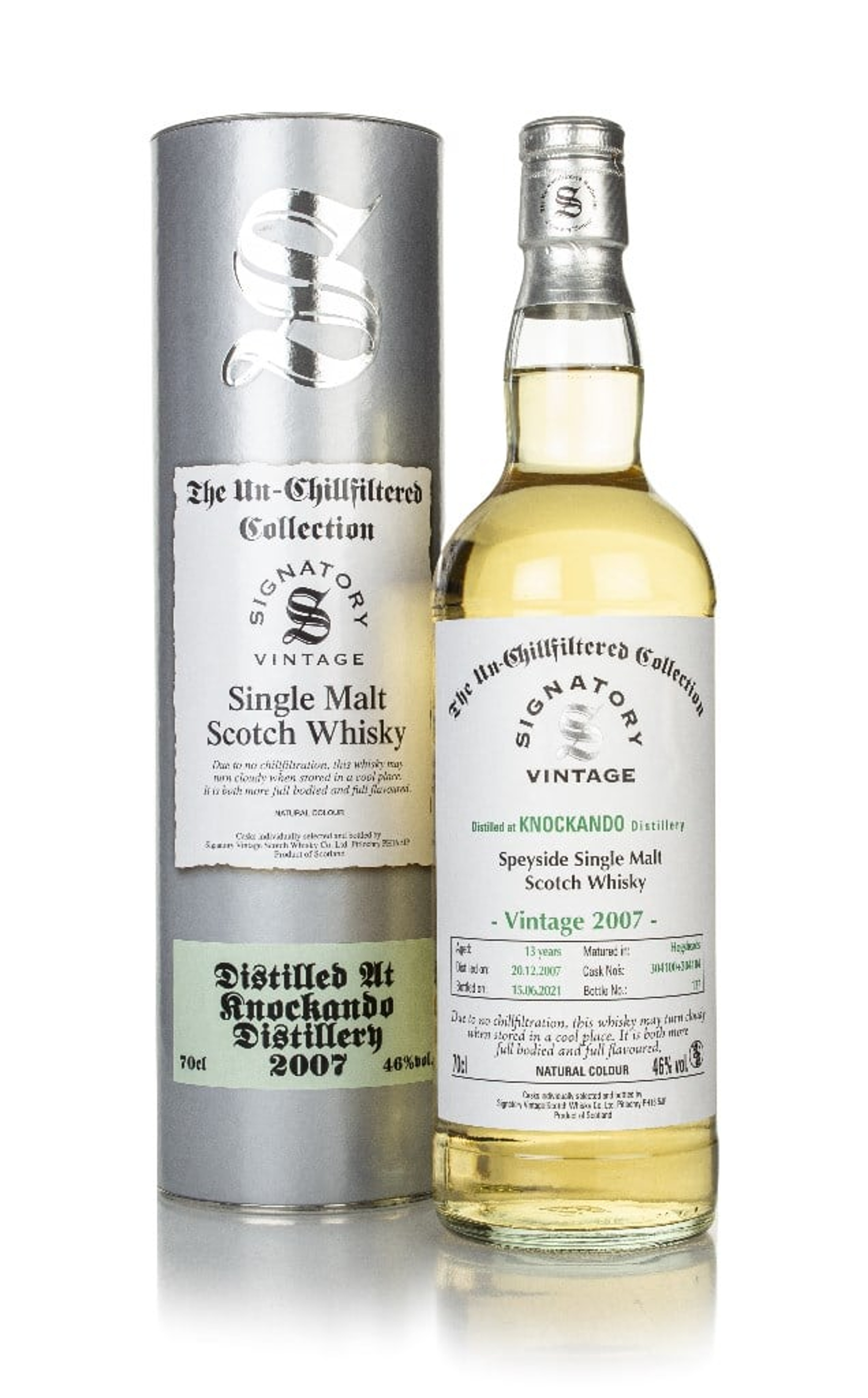 Knockando 13 Year Old 2007 (casks 304100 & 304104) - Un-Chillfiltered Collection (Signatory) 70cl