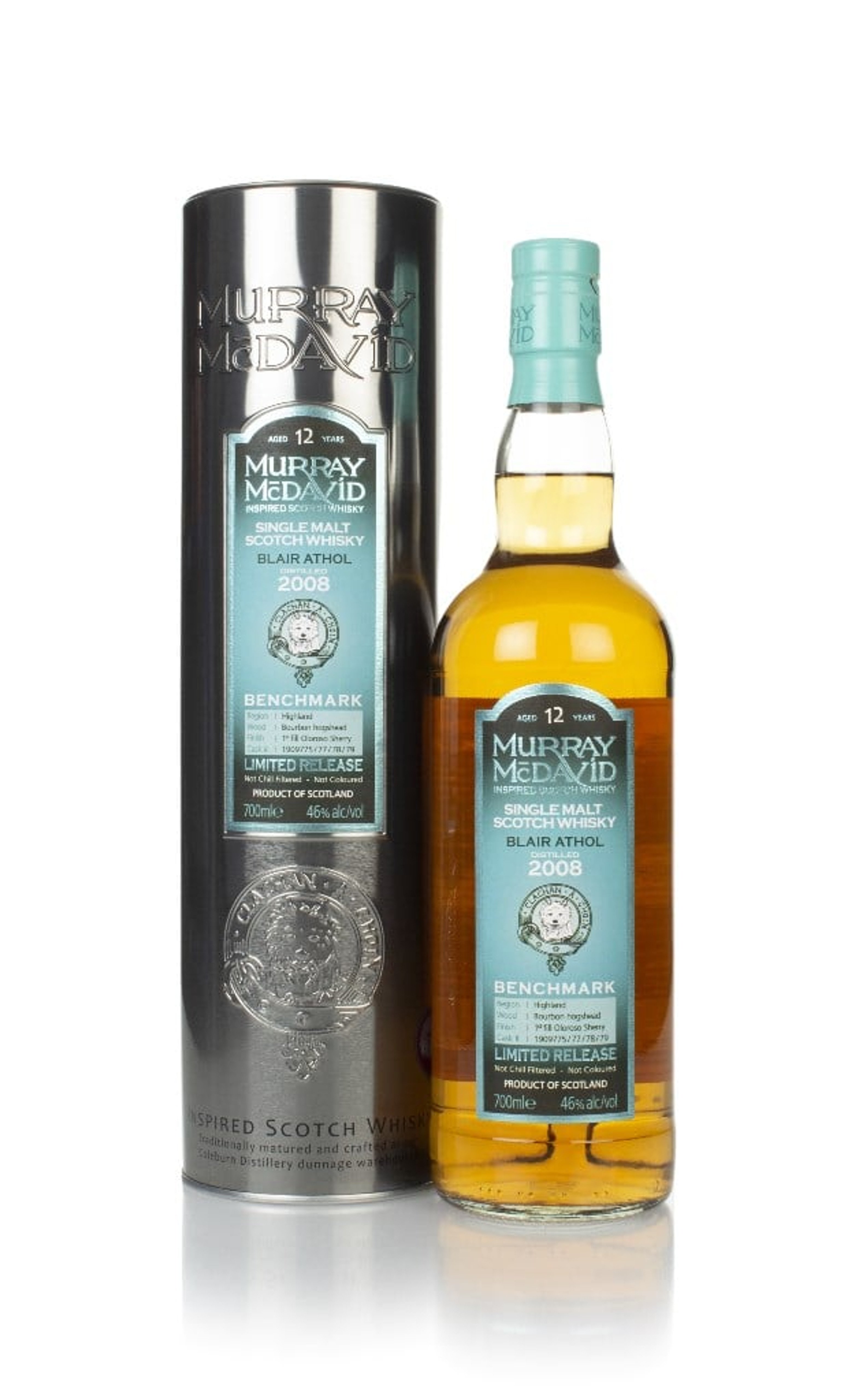 Blair Athol 12 Year Old 2008 (casks 1909775/77/78/79) - Benchmark (Murray McDavid) 70cl