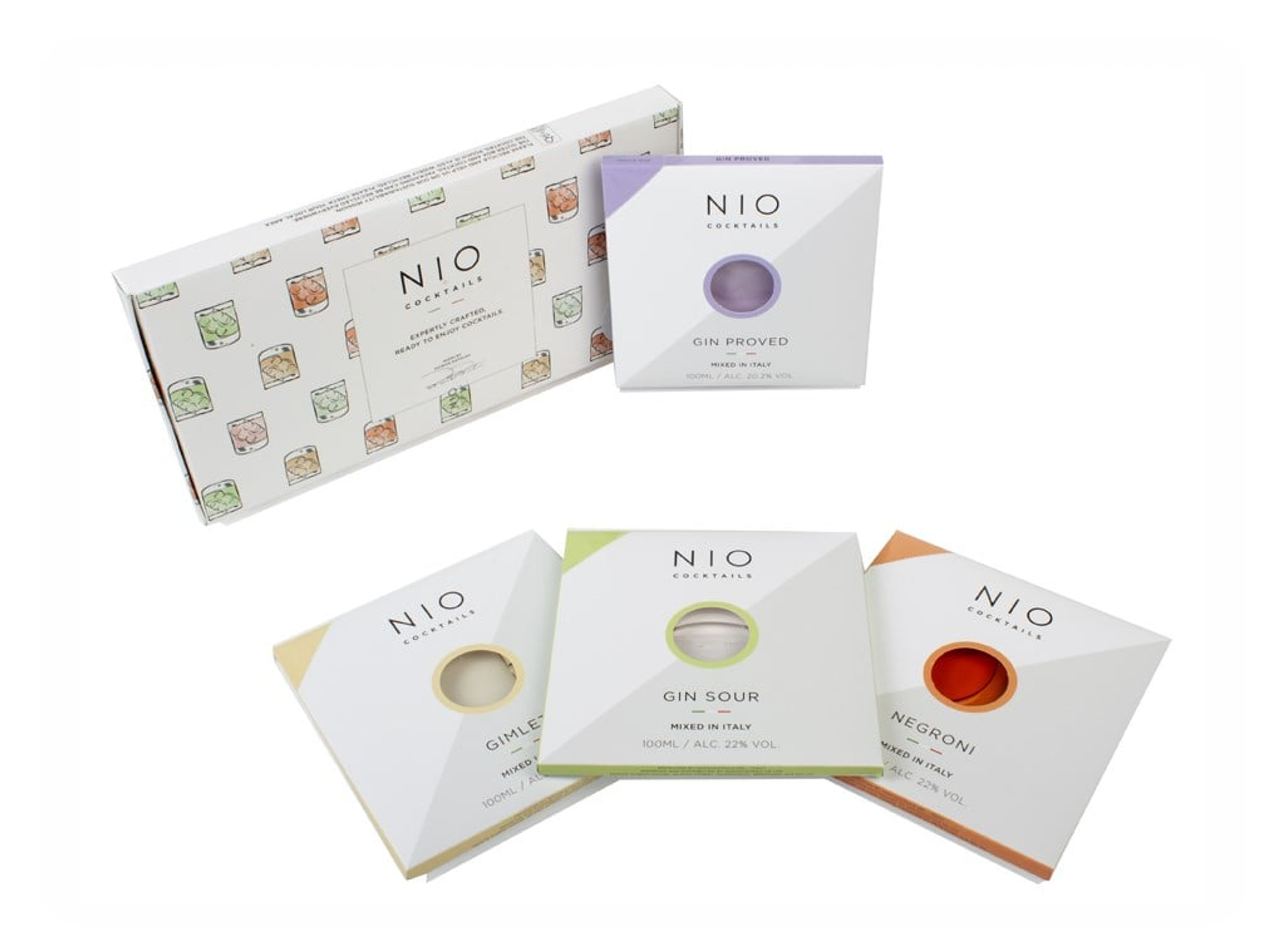 NIO Cocktails Gin Box (4 x 100ml) 40cl