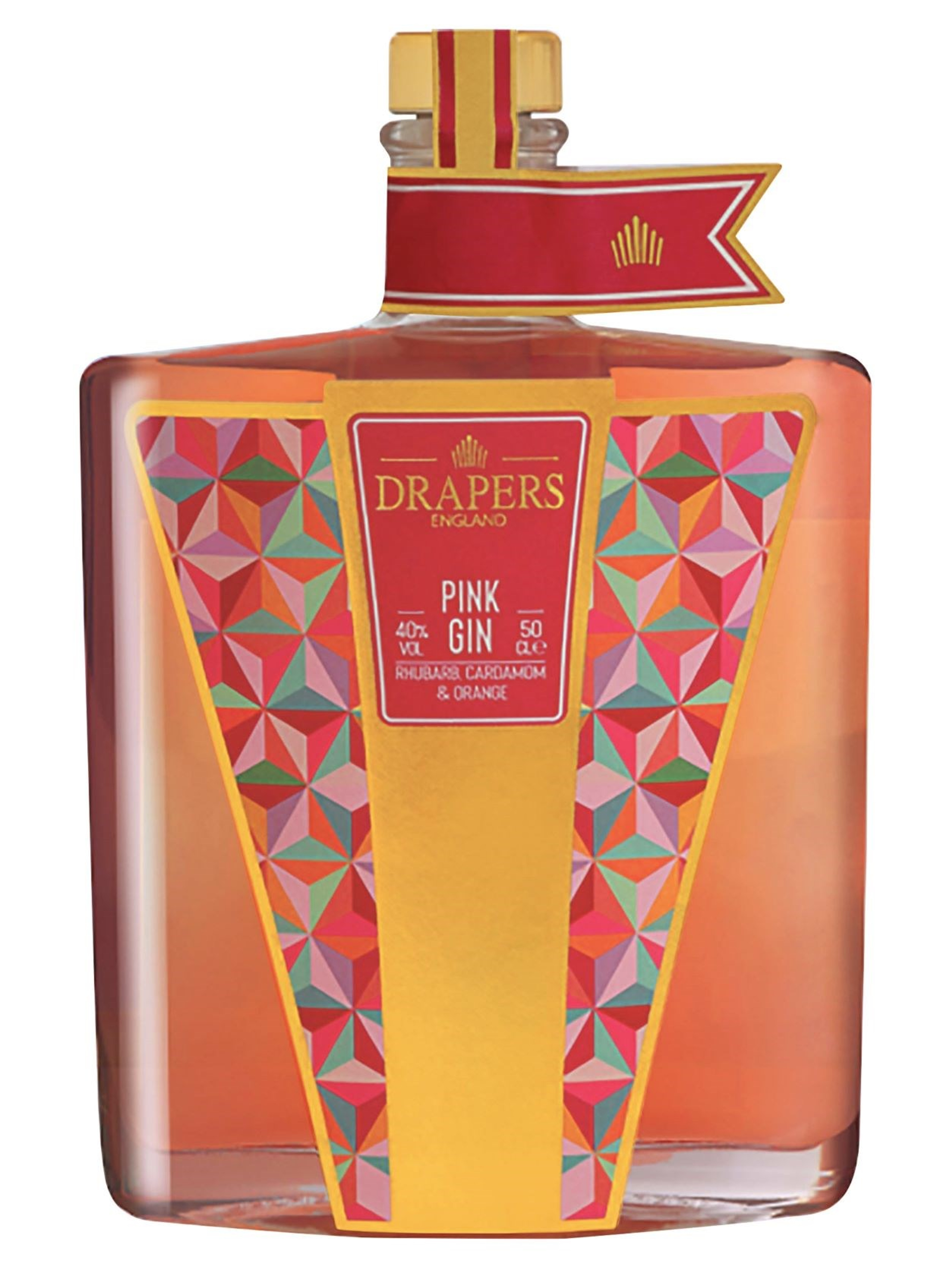 Drapers England Pink Gin - Rhubarb, Cardamom & Orange 50cl