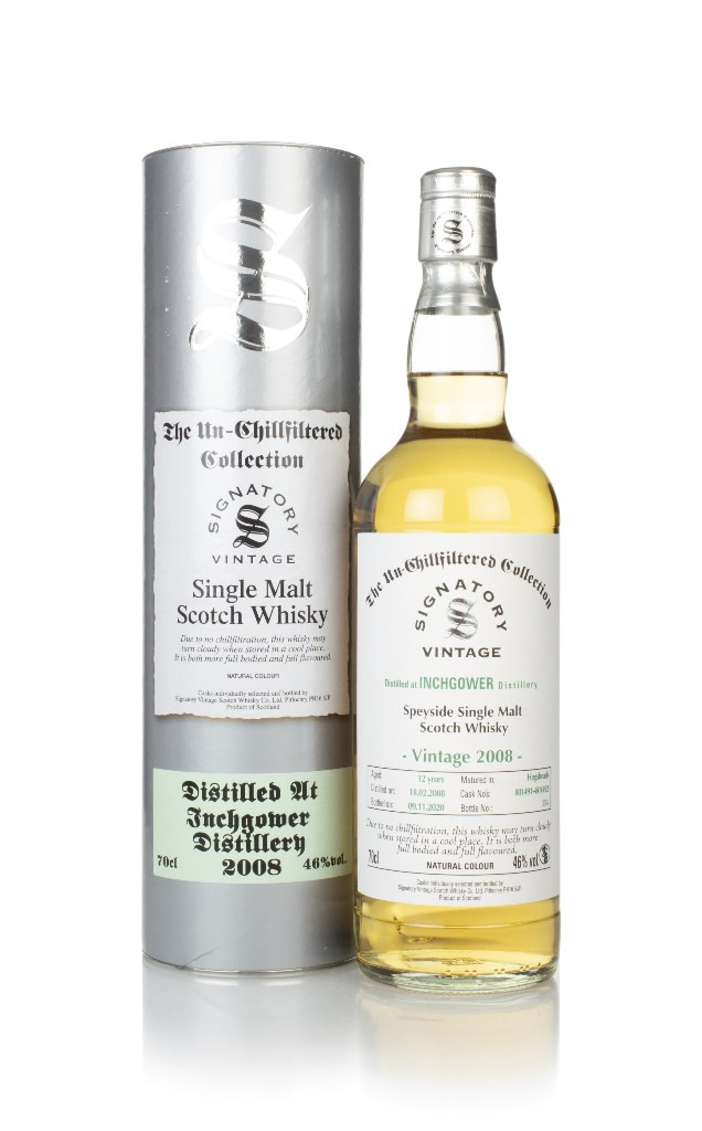 Inchgower 12 Year Old 2008 (casks 801491 & 801492) - Un-Chillfiltered Collection (Signatory) 70cl