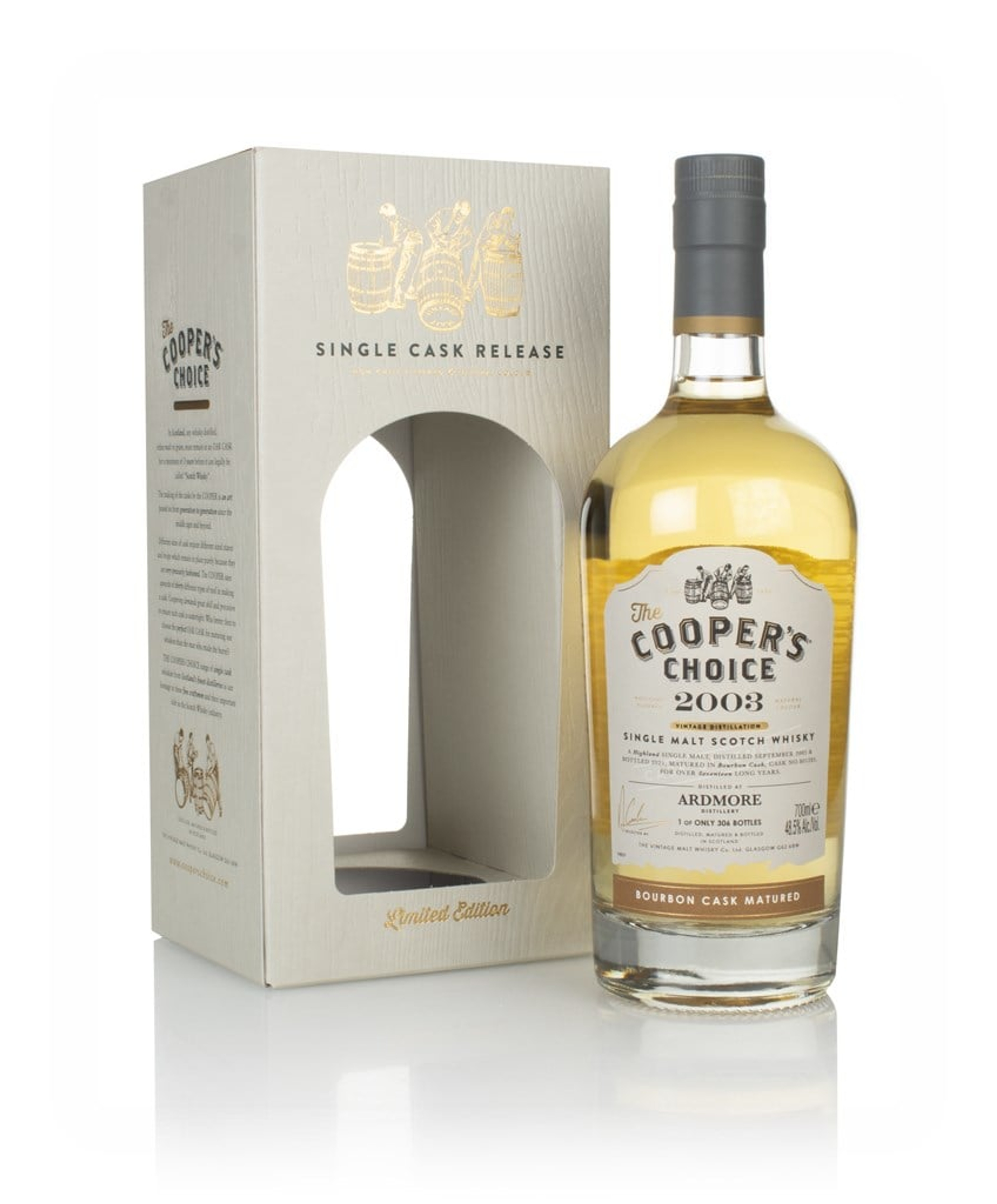 Ardmore 17 Year Old 2003 (cask 801285) - The Cooper's Choice (The Vintage Malt Whisky Co.) 70cl