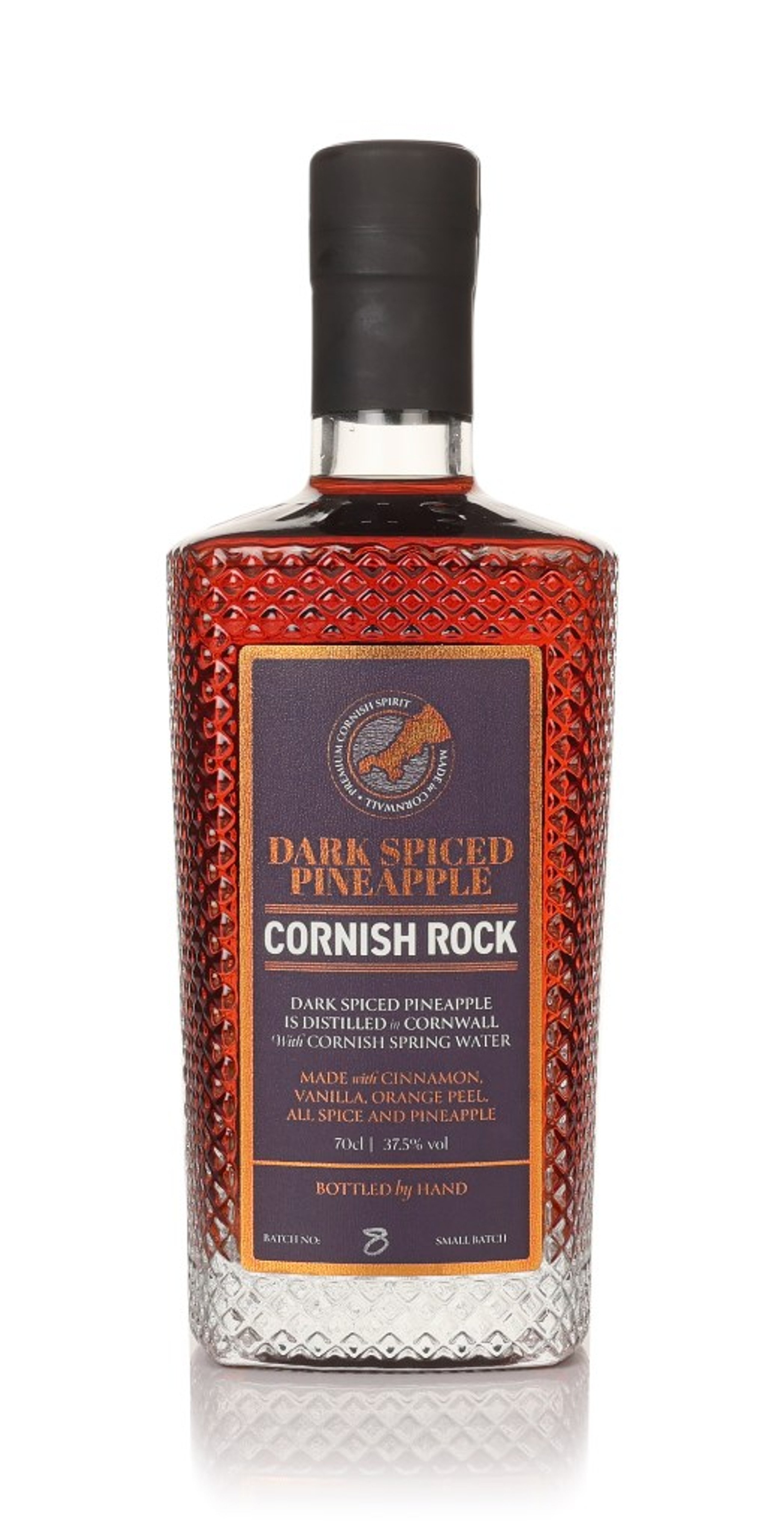 Cornish Rock Dark Spiced Pineapple Rum 70cl