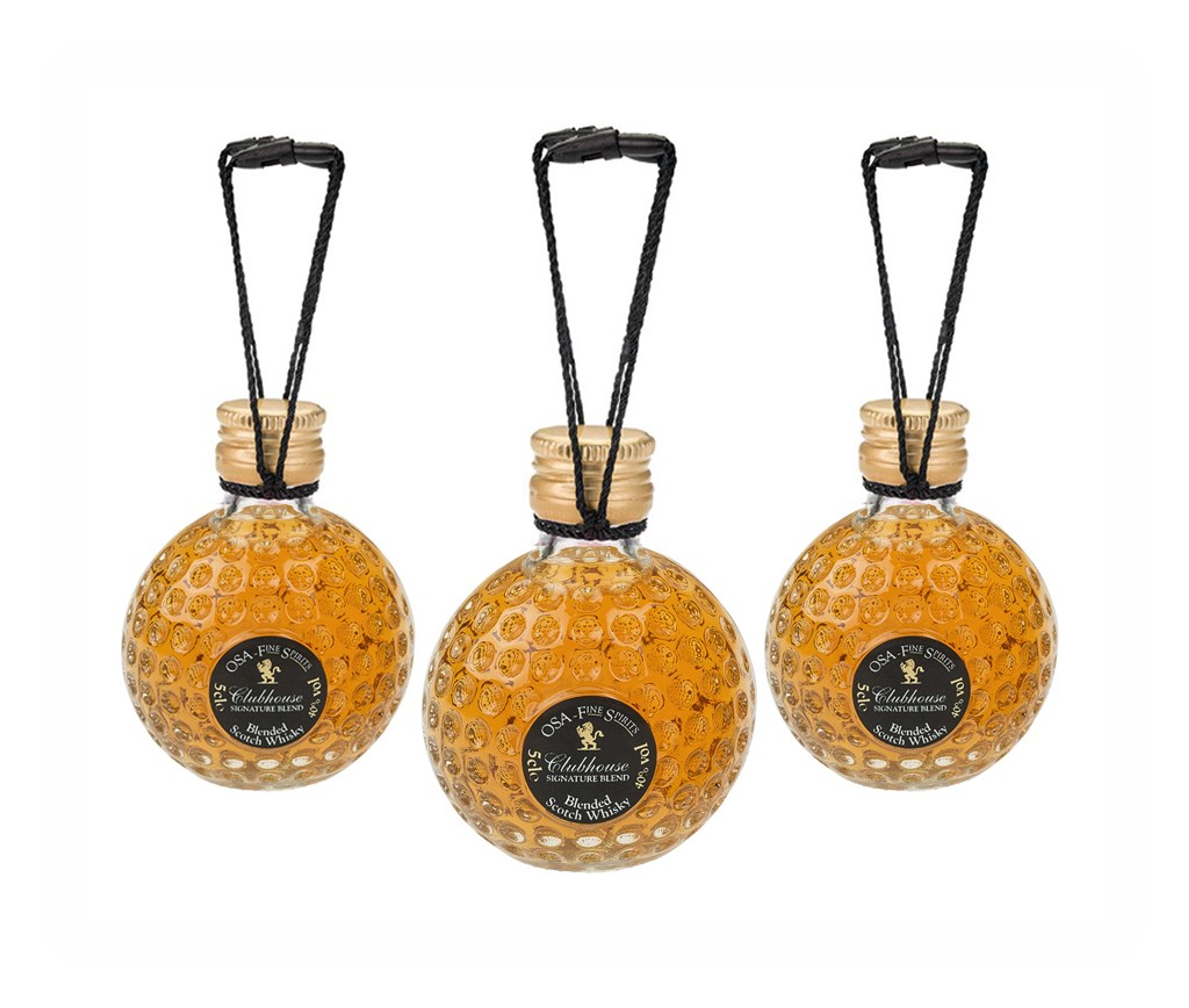 OSA Fine Spirits Clubhouse Scotch Whisky Glass Bauble Set (3 x 50ml) 15cl