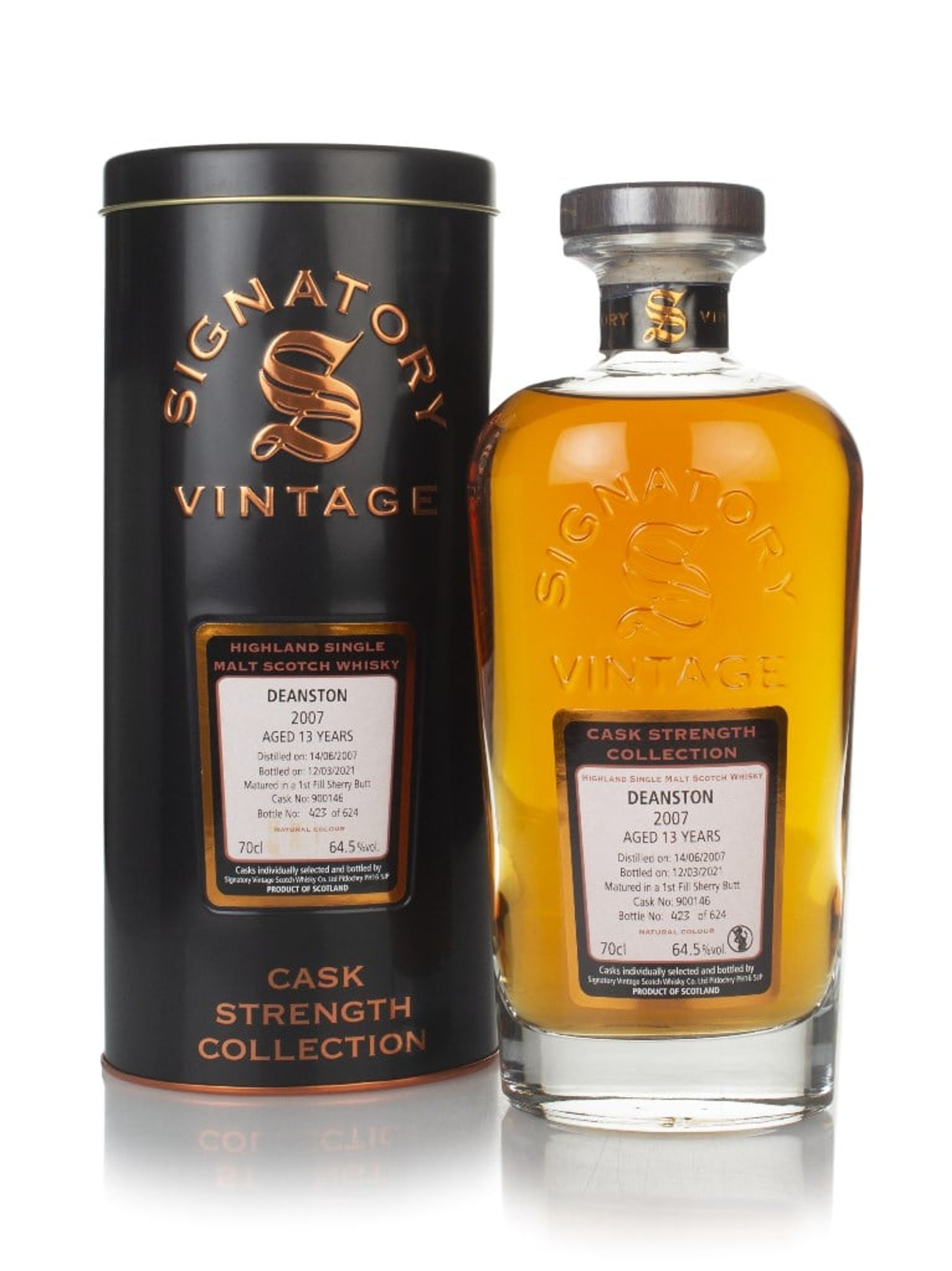Deanston 13 Year Old 2007 (cask 900146) - Cask Strength Collection (Signatory) 70cl