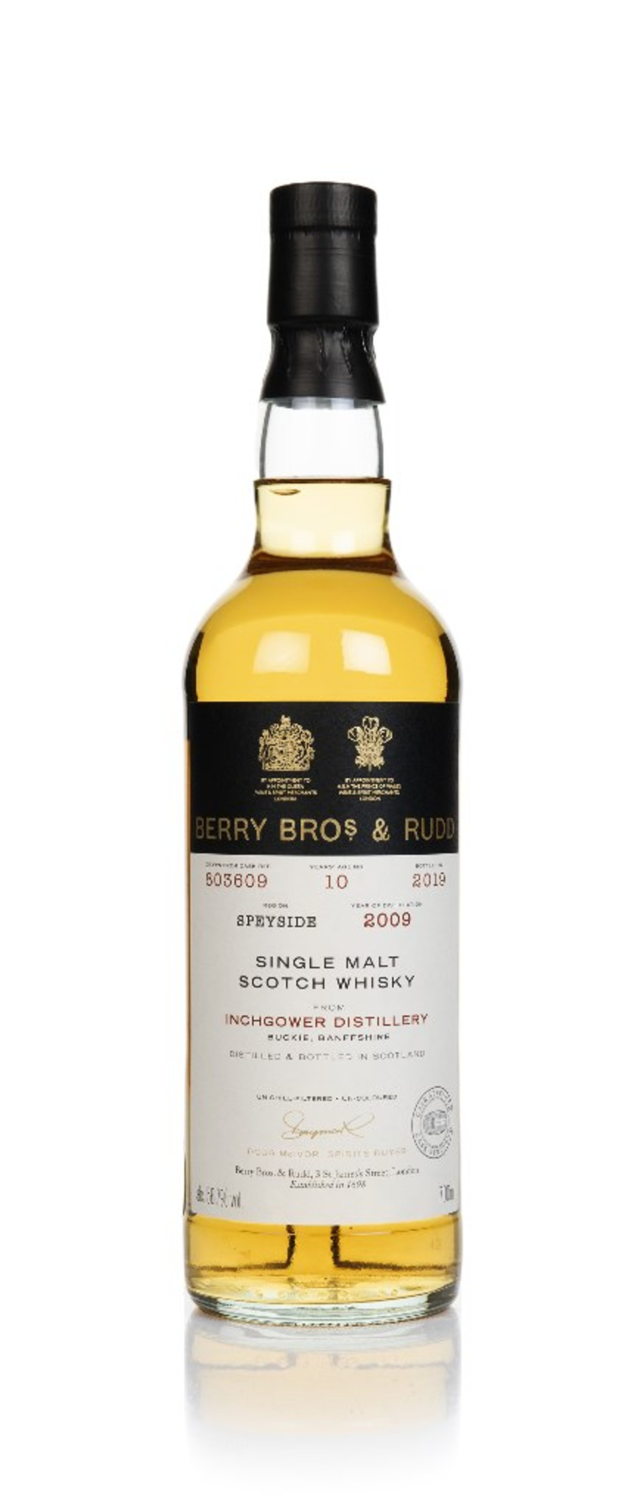Inchgower 10 Year Old 2009 (cask 803609) - Berry Bros. & Rudd 70cl