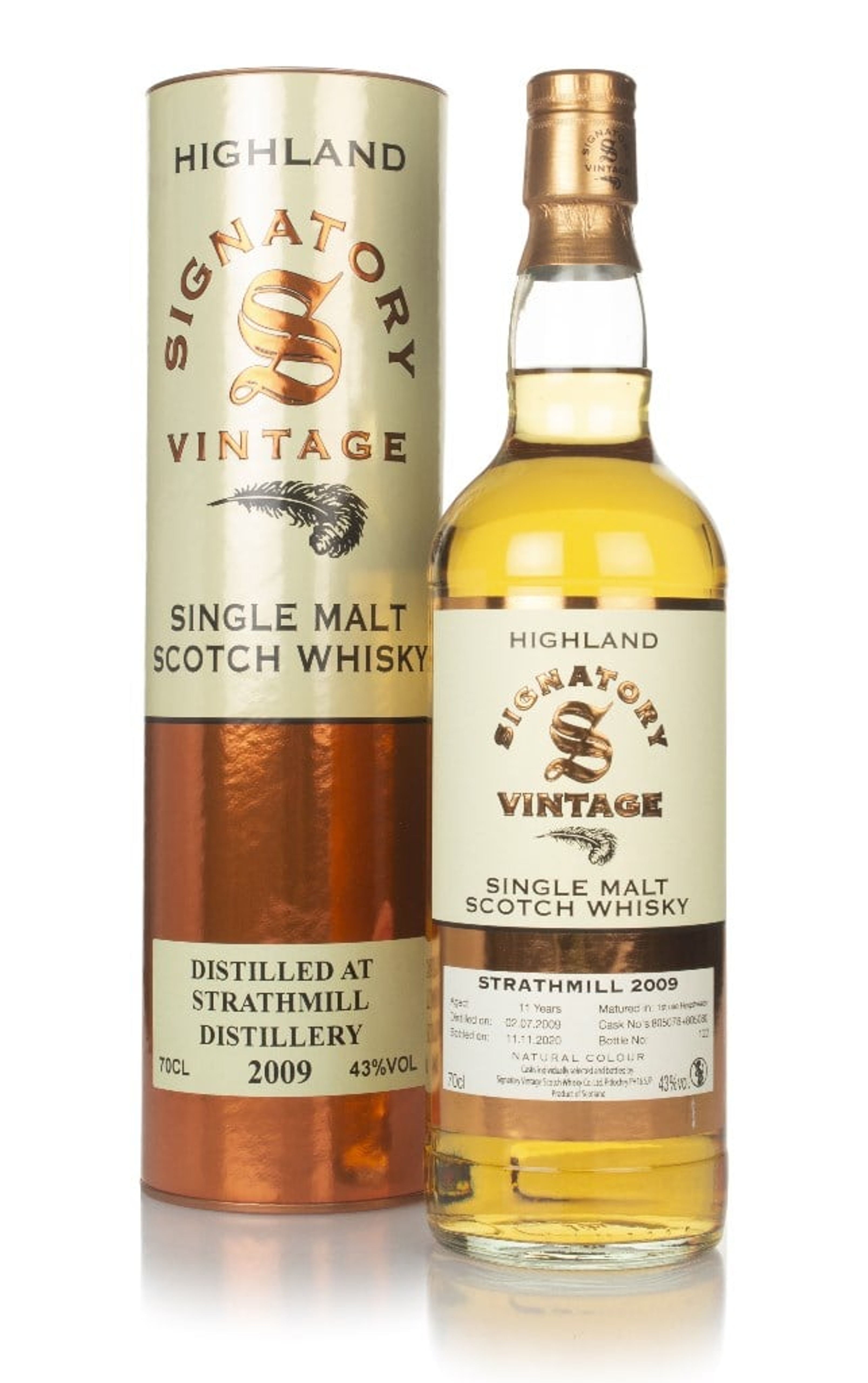 Strathmill 11 Year Old 2009 (casks 805078 & 805080) - Signatory 70cl