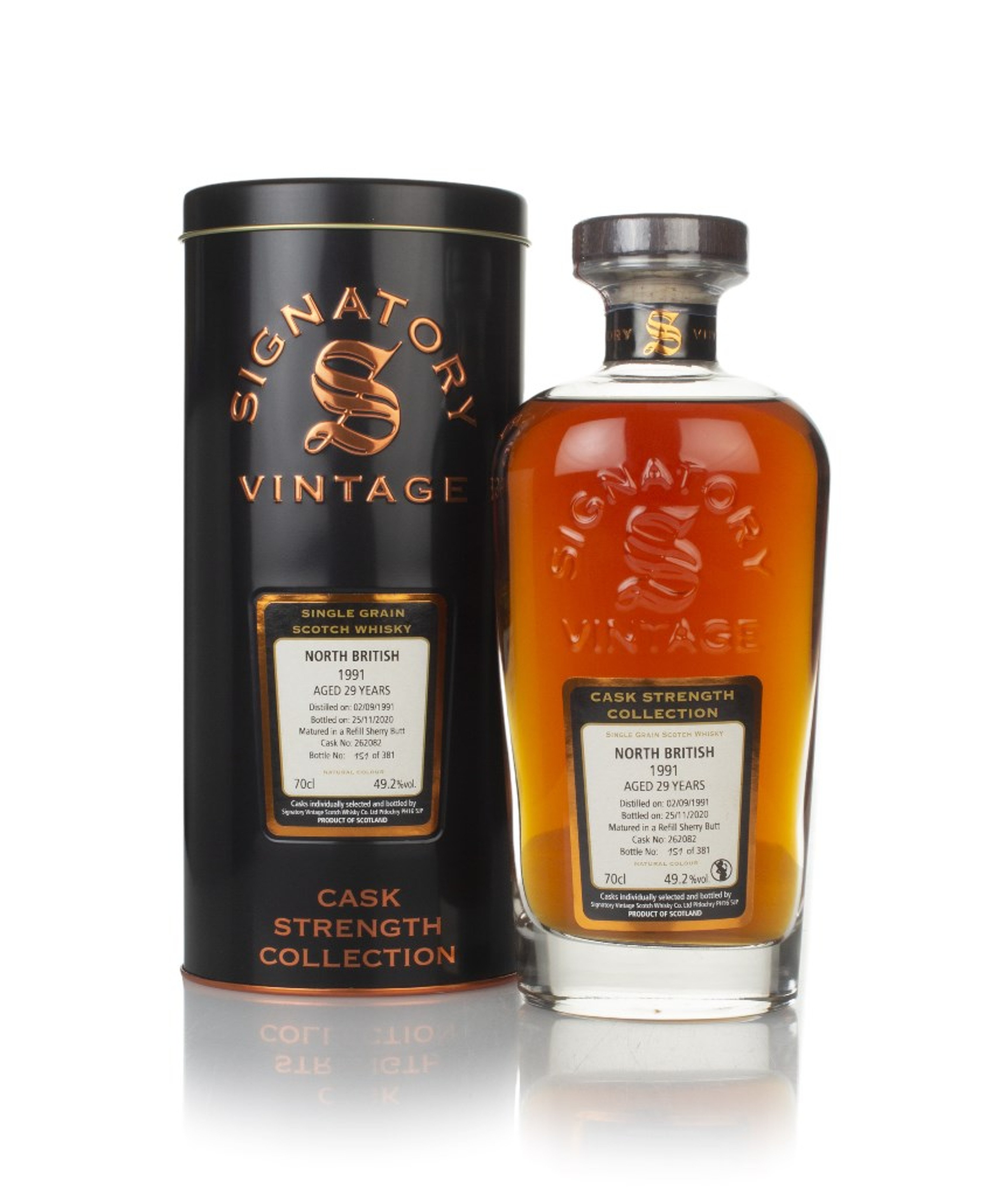 North British 29 Year Old 1991 (cask 262082)  - Cask Strength Collection (Signatory) 70cl