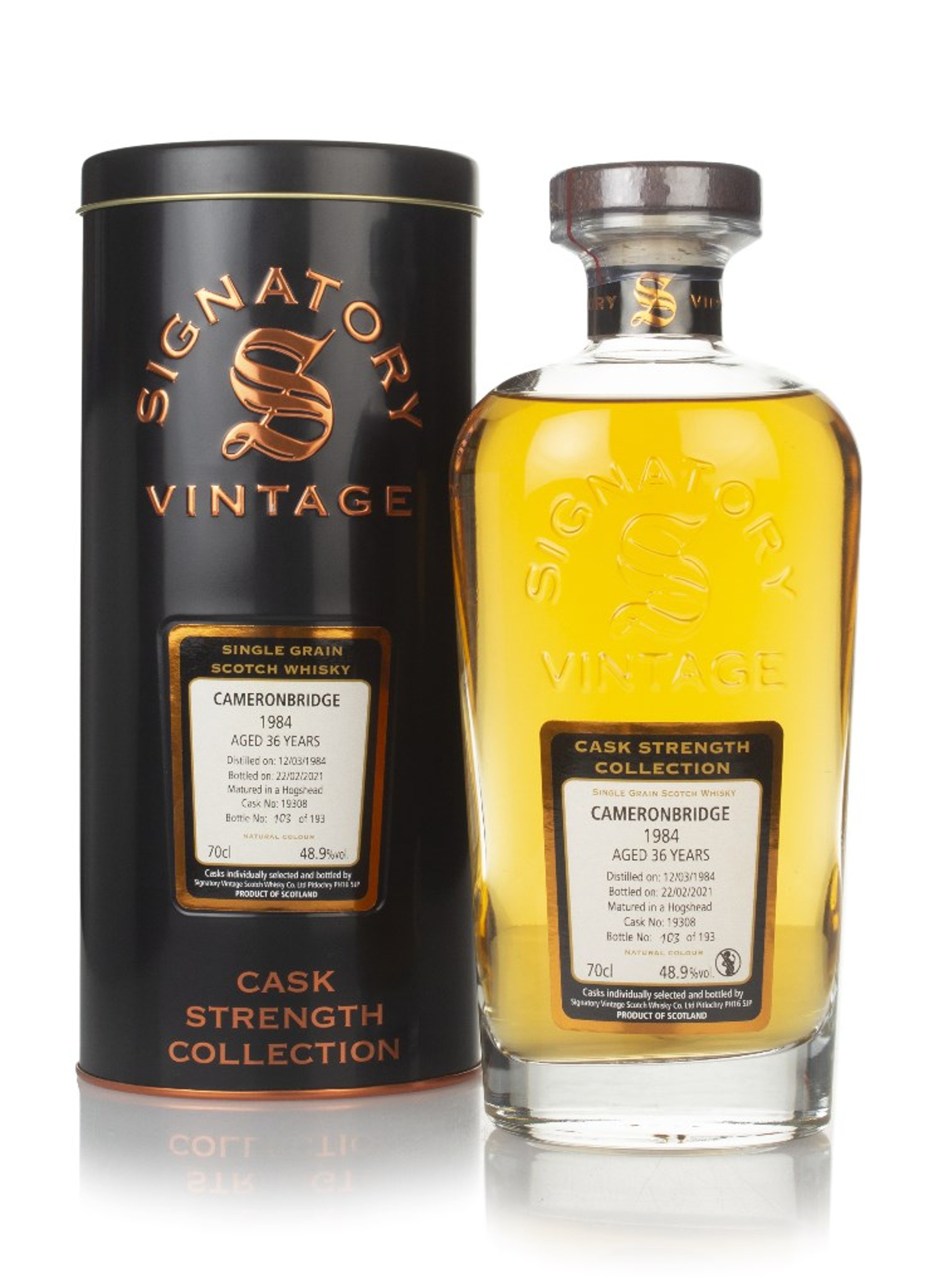 Cameronbridge 36 Year Old 1984 (cask  19308) - Cask Strength Collection (Signatory) 70cl