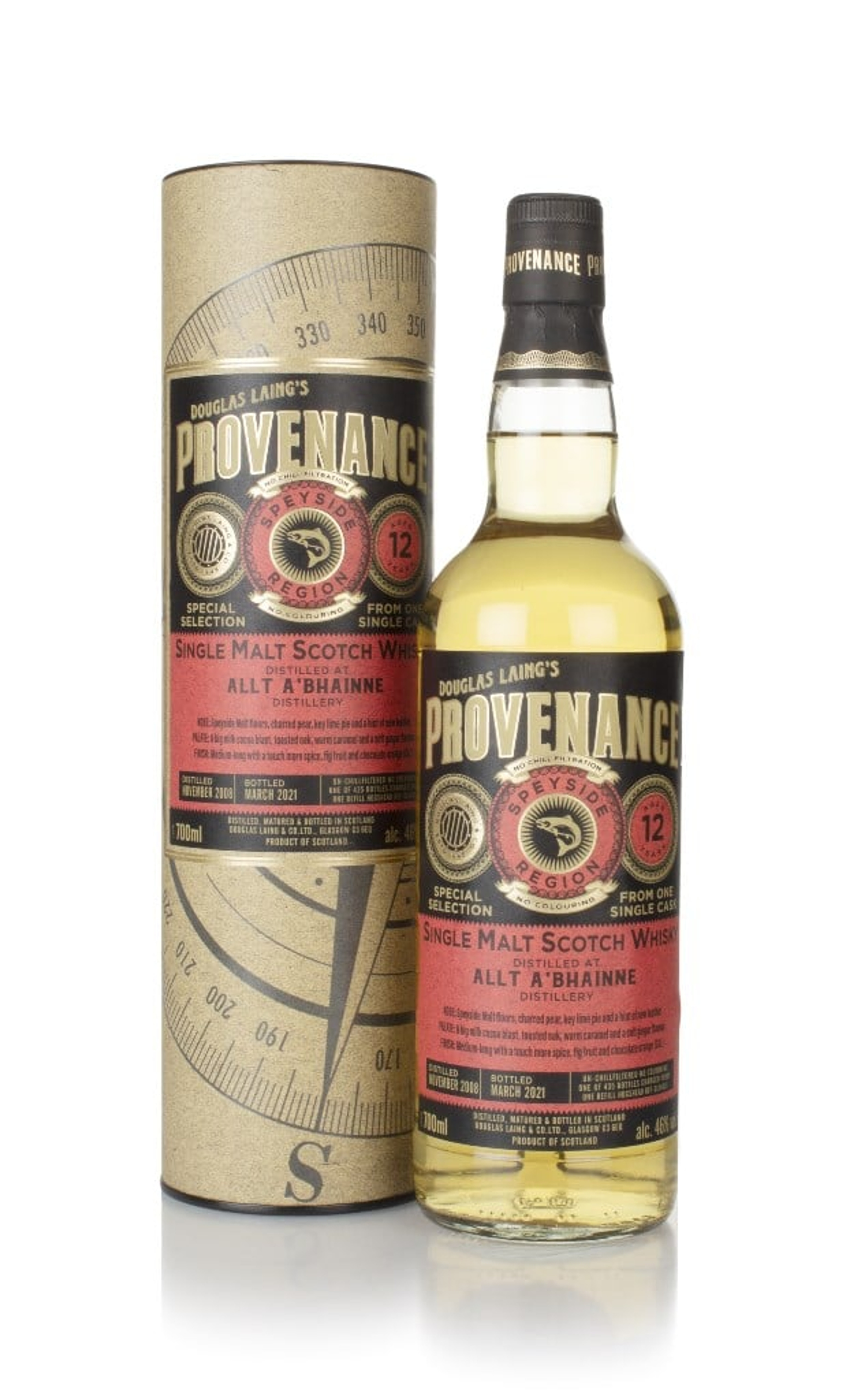 Allt-á-Bhainne 12 Year Old 2008 (cask 14655) - Provenance (Douglas Laing) 70cl