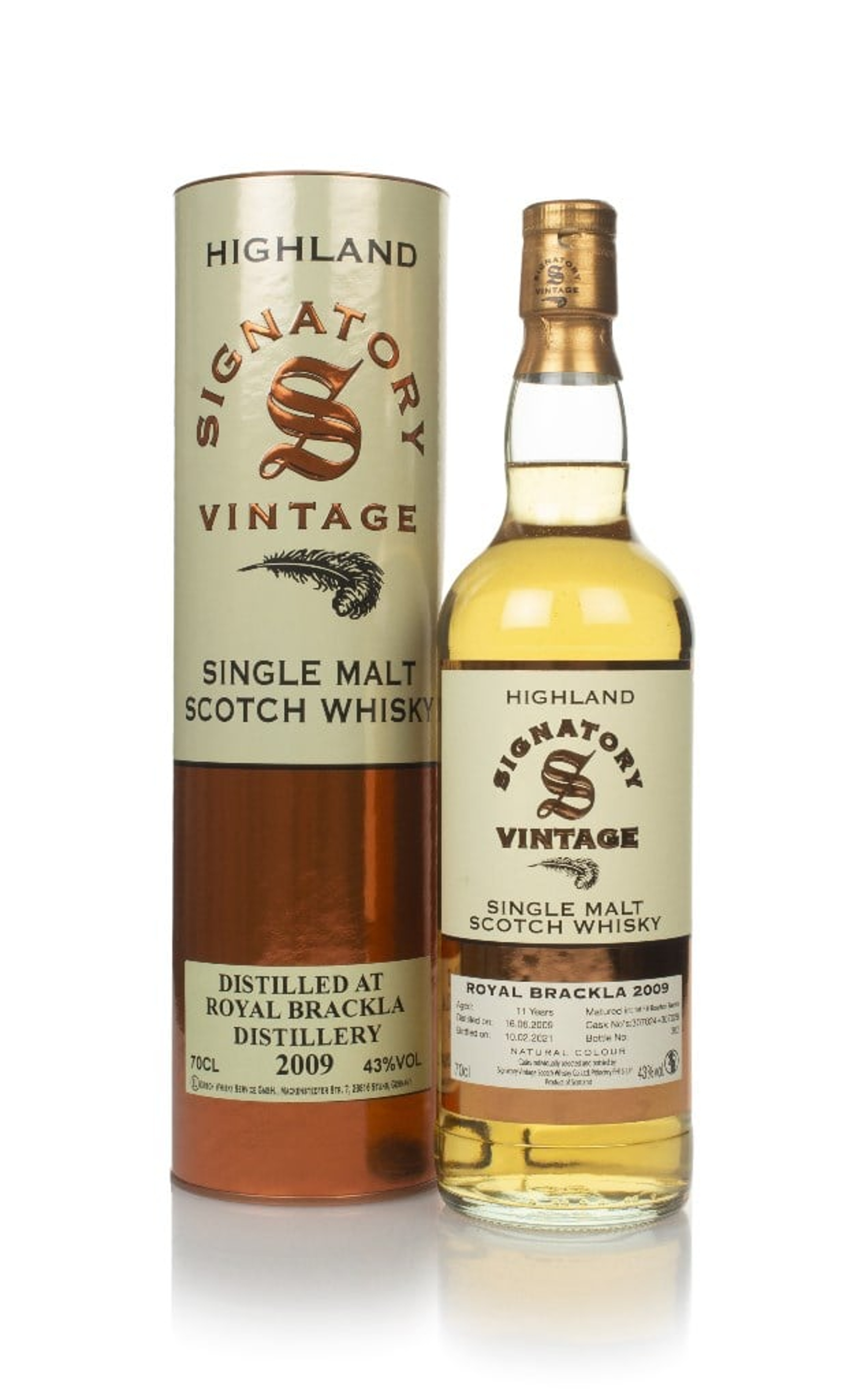Royal Brackla 11 Year Old 2009 (casks 307024 & 307028) - Signatory 70cl