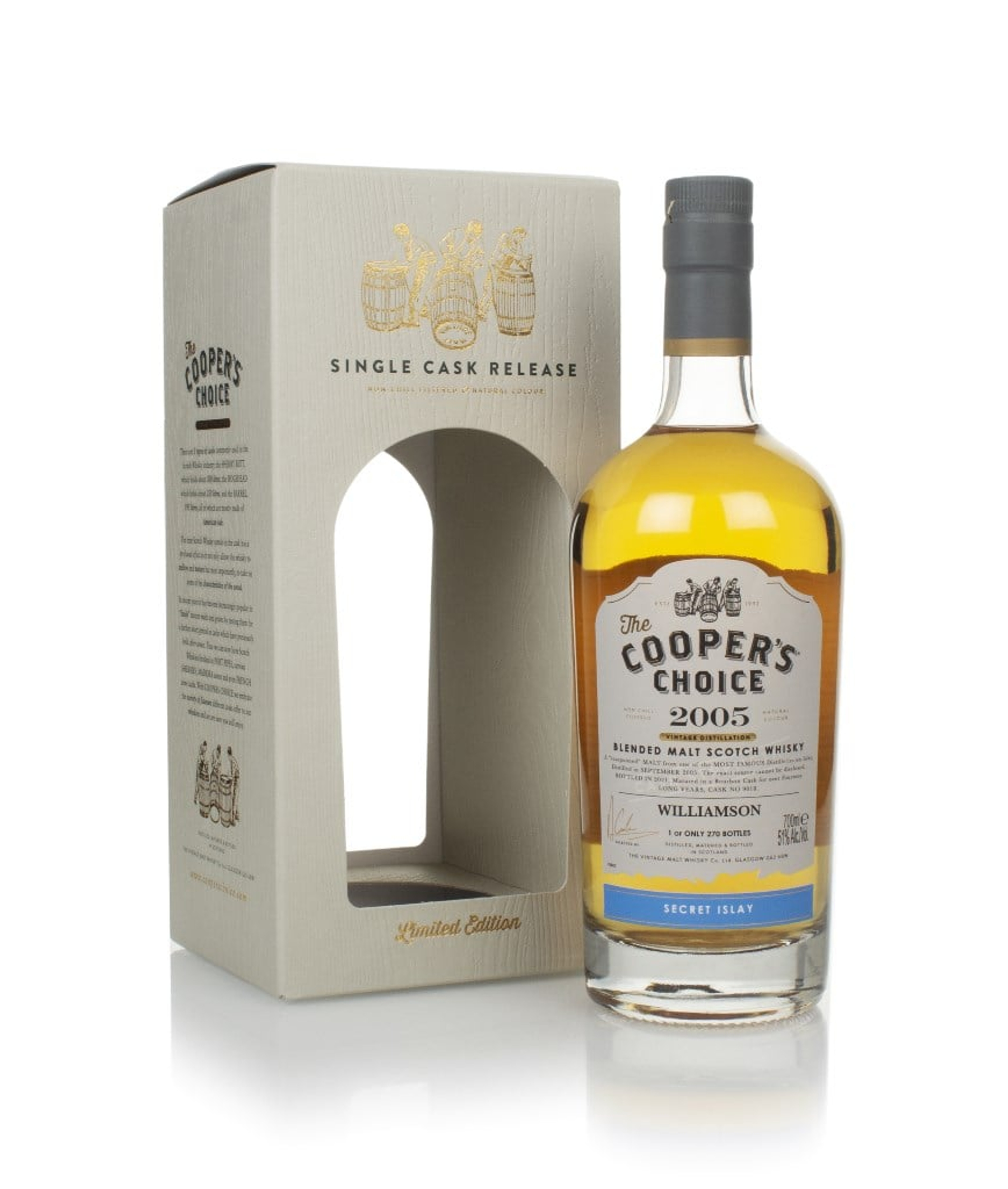 Williamson 14 Year Old 2005 (cask 9018) - The Cooper's Choice (The Vintage Malt Whisky Co.) 70cl