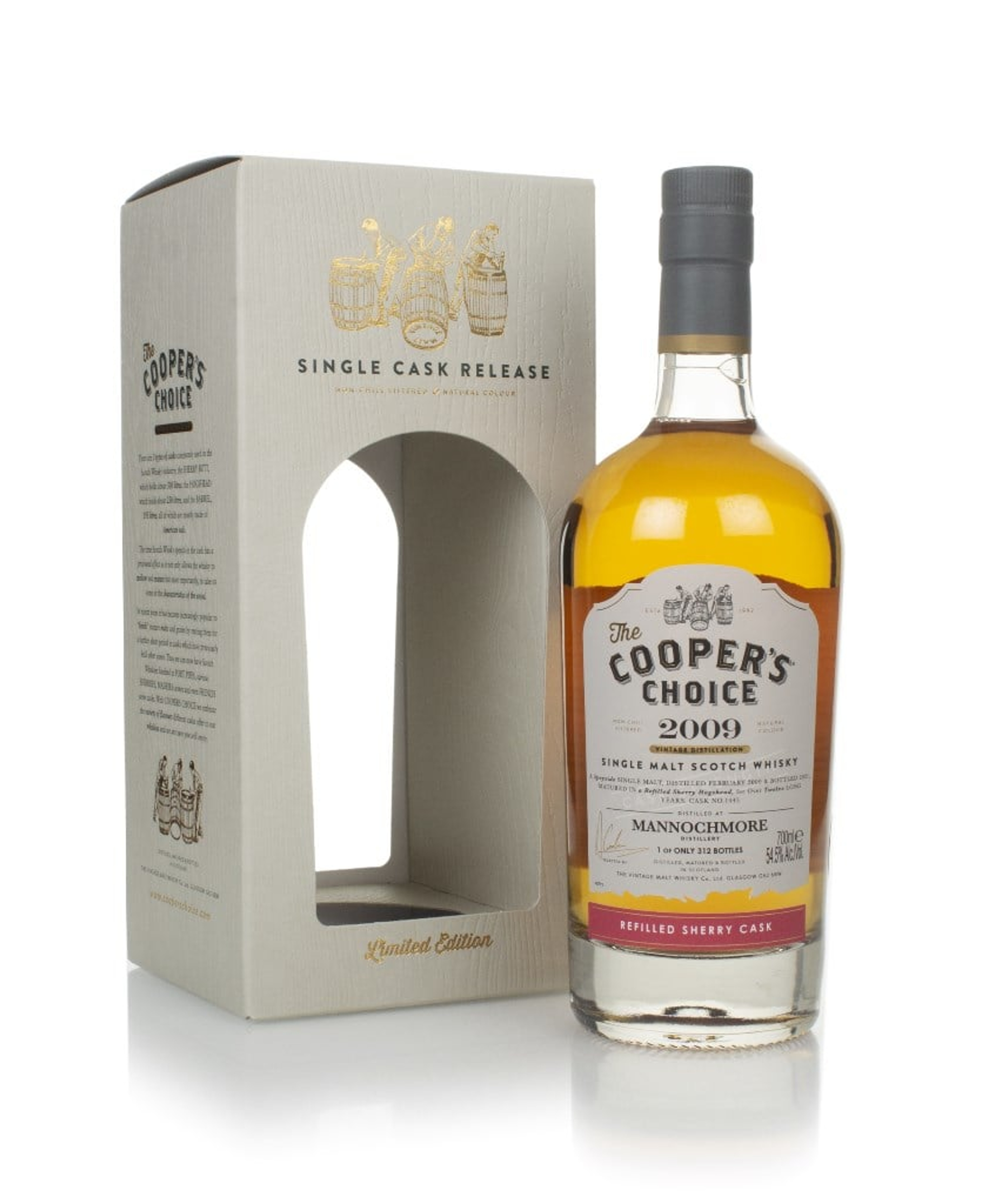 Mannochmore 12 Year Old 2009 (cask 1445) - The Cooper's Choice (The Vintage Malt Whisky Co.) 70cl