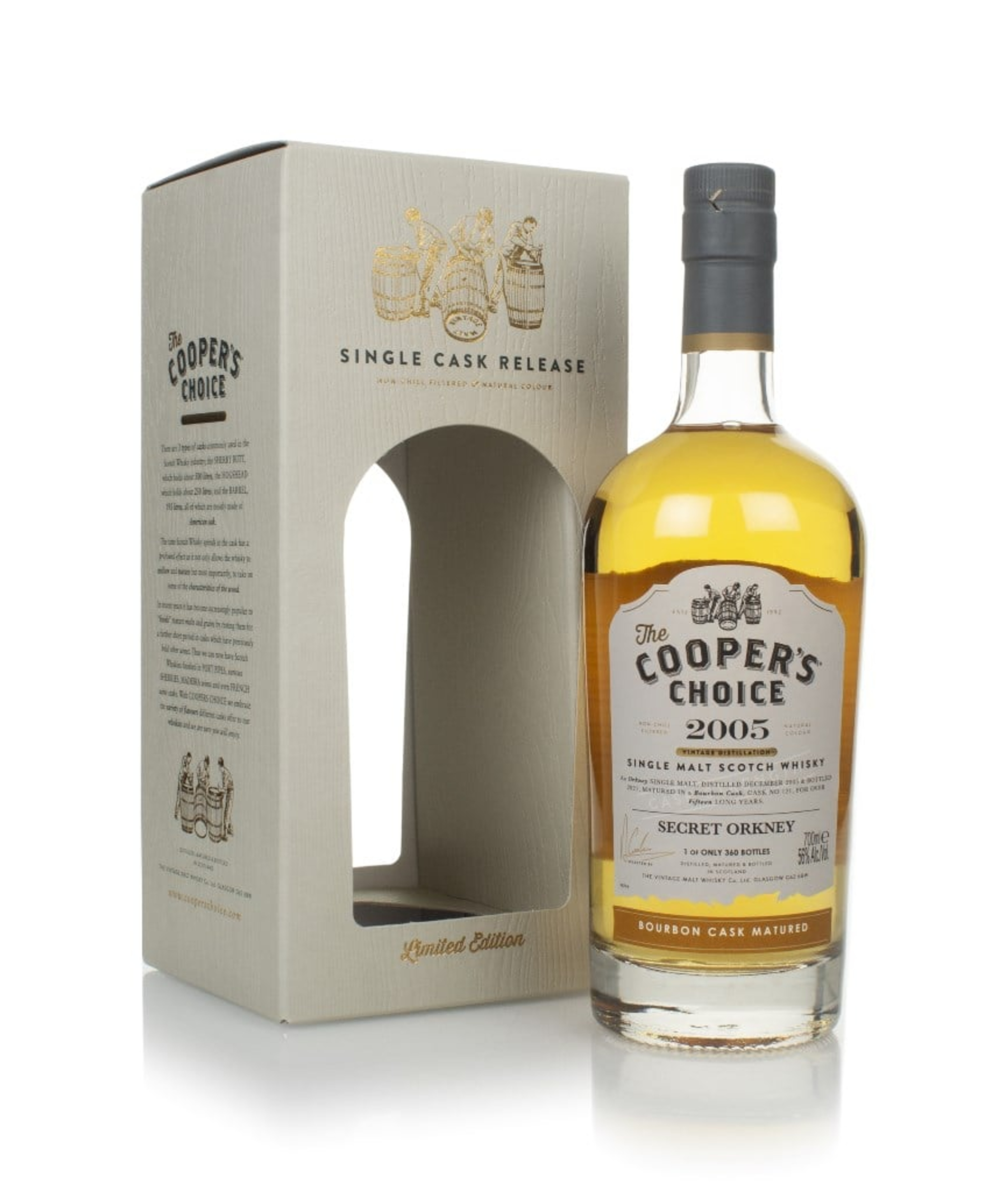 Secret Orkney 15 Year Old 2005 (cask 121) - The Cooper's Choice (The Vintage Malt Whisky Co.) 70cl