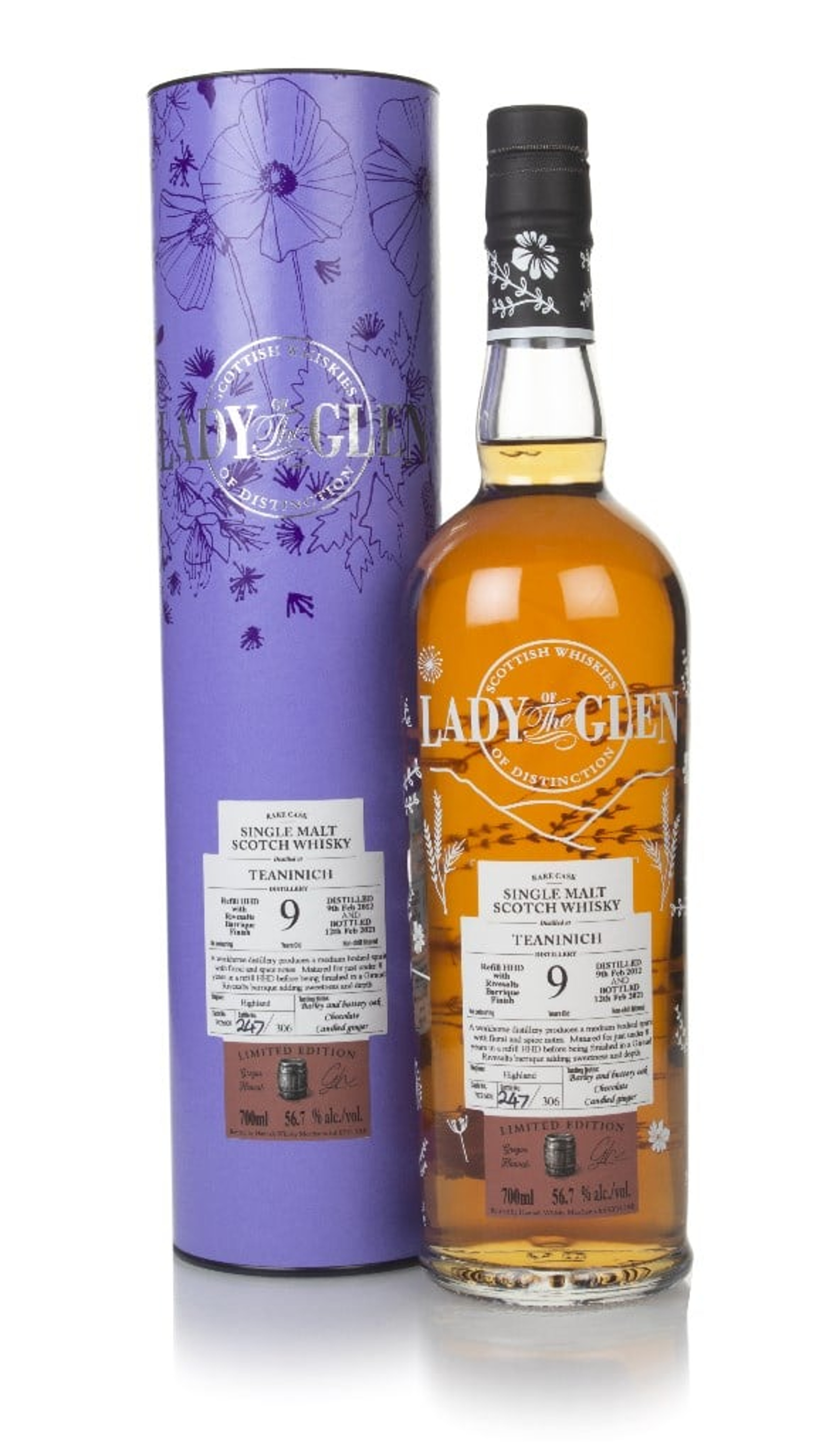 Teaninich 9 Year Old 2012 (cask 702608) - Lady of the Glen (Hannah Whisky Merchants) 70cl