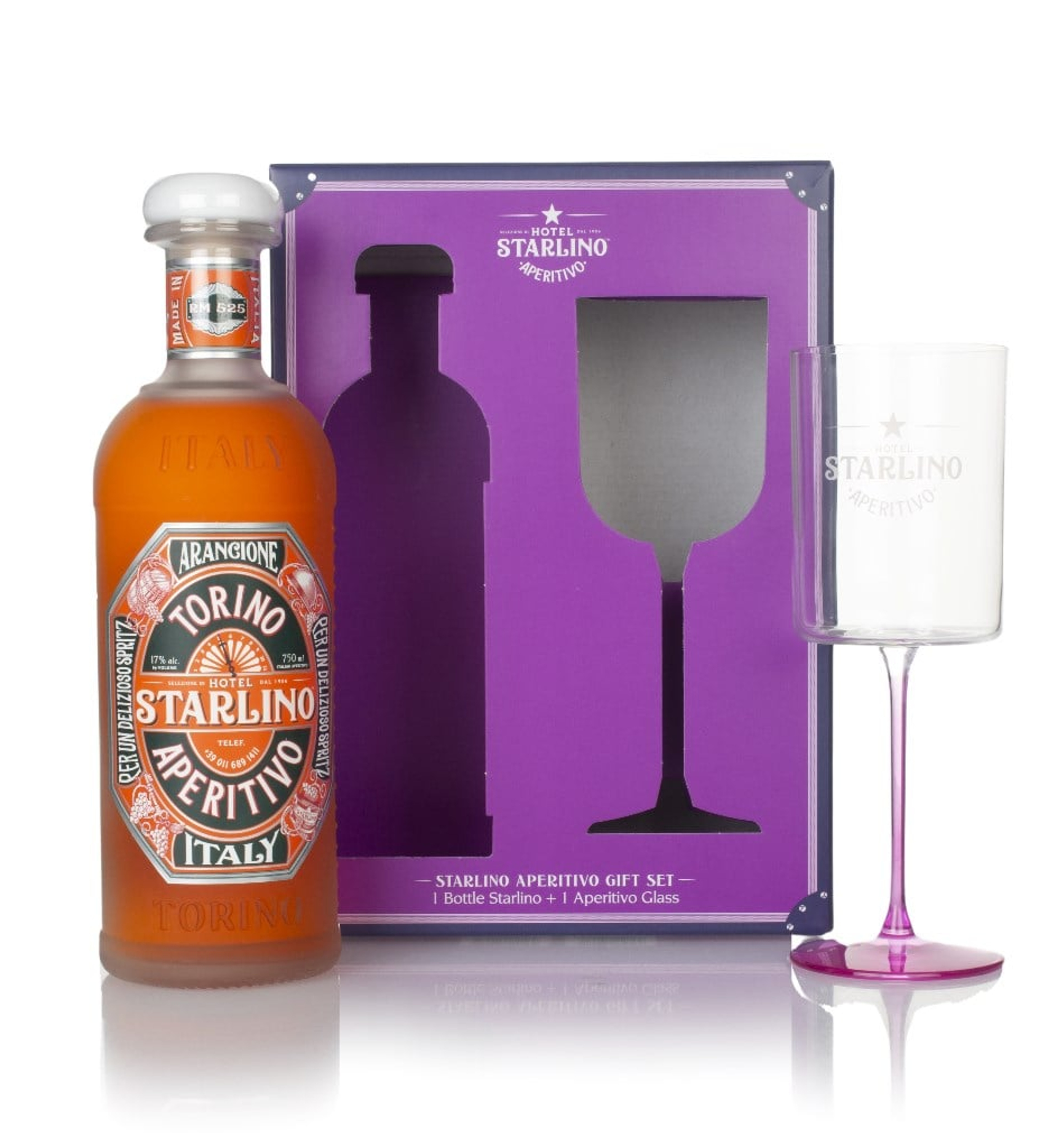 Hotel Starlino Arancione Gift Pack with Glass 75cl
