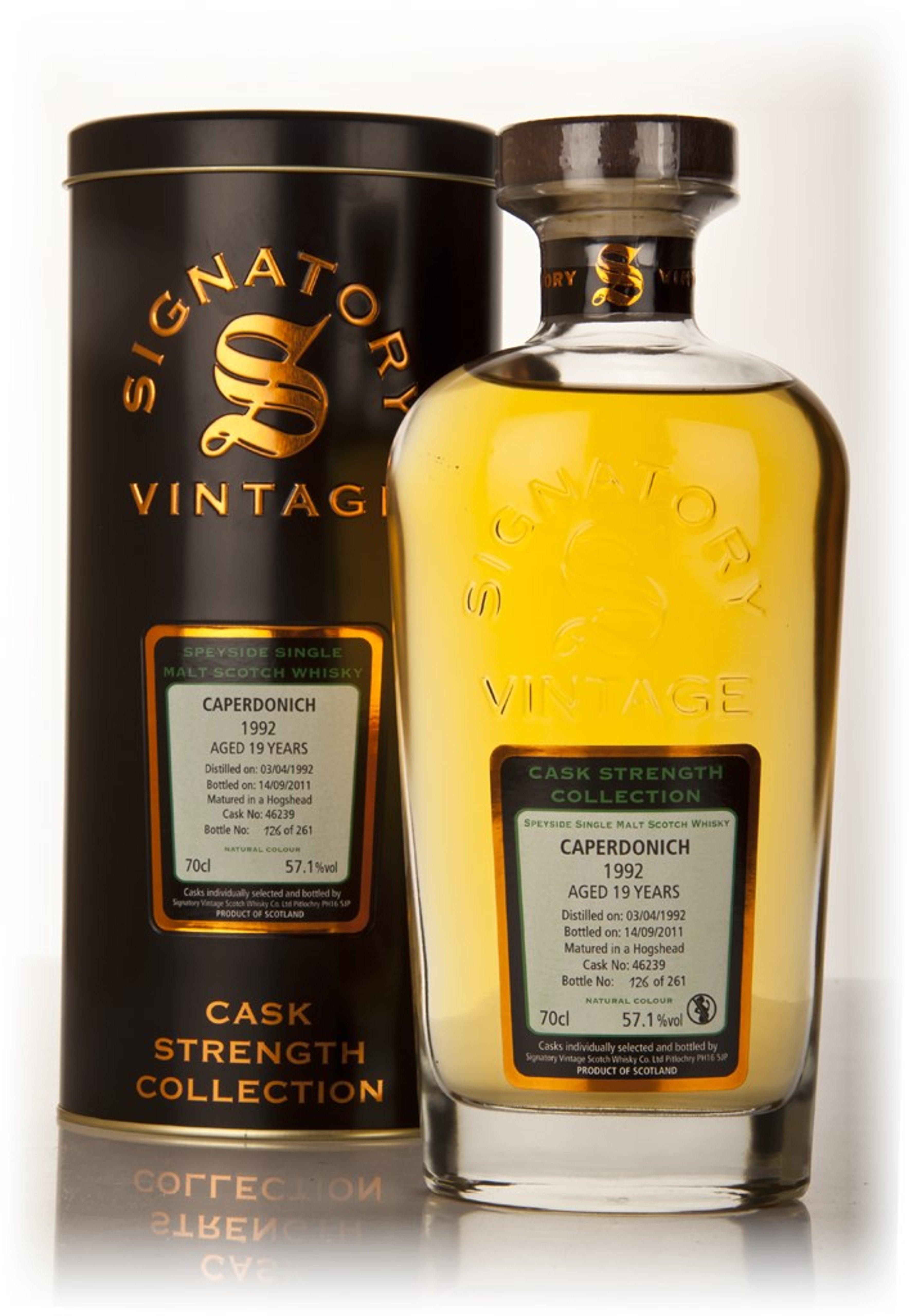 Caperdonich 19 Year Old 1992 Cask 46239 - Cask Strength Collection (Signatory) 70cl