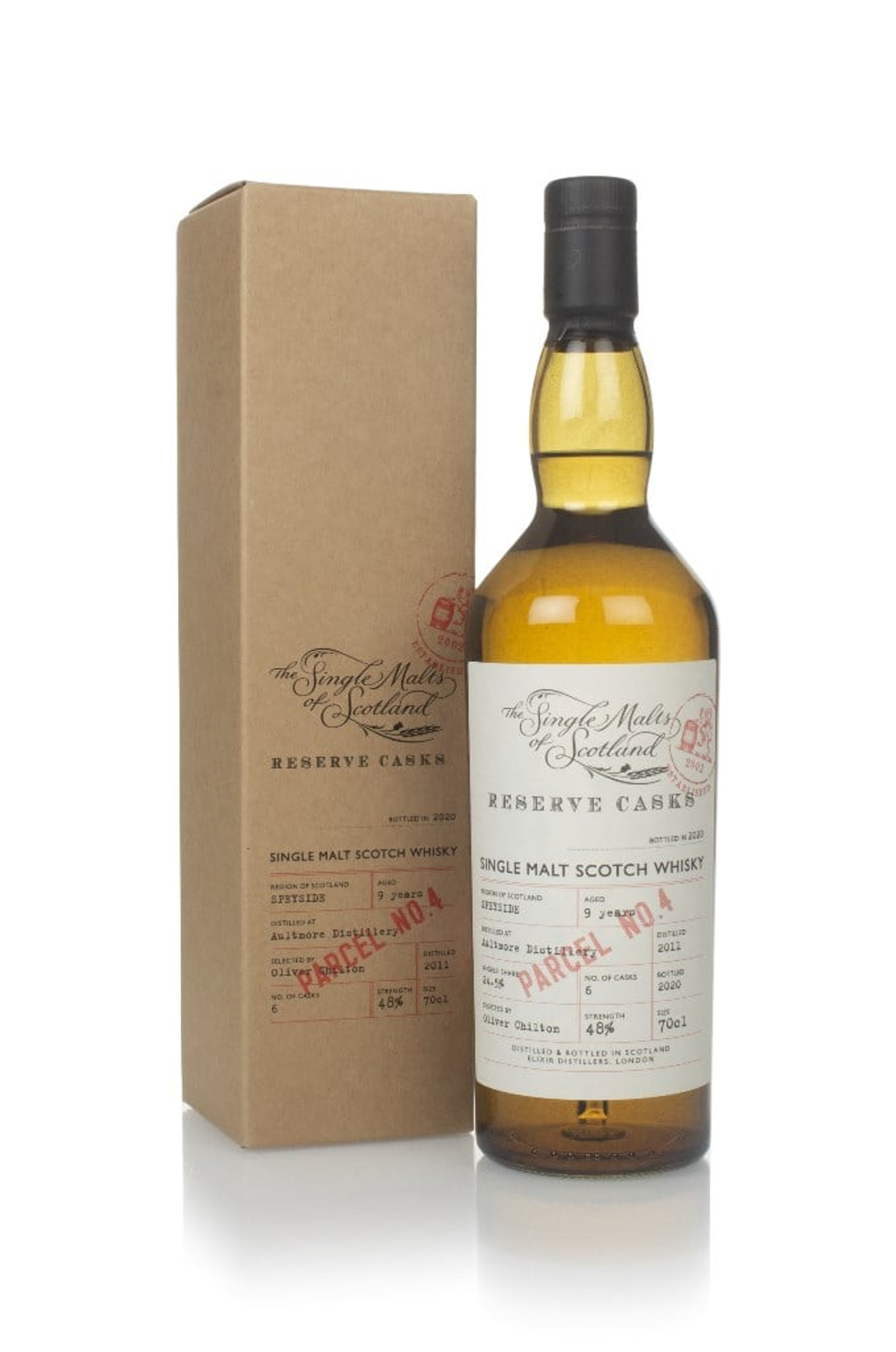 Aultmore 9 Years Old 2011 (Parcel No.4) - Reserve Casks (The Single Malts of Scotland) 70cl