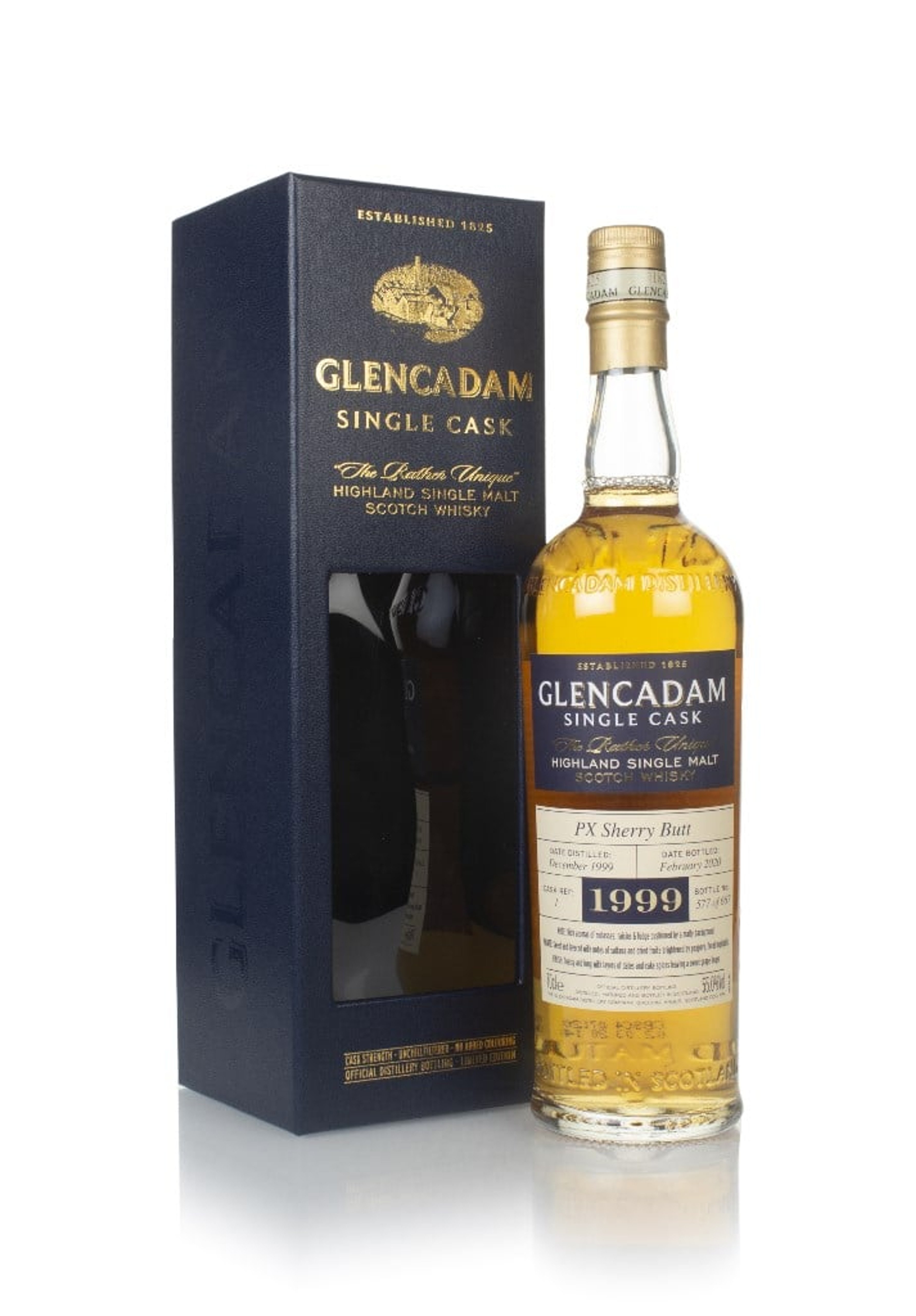 Glencadam 20 Year Old 1999 (cask 1) - Pedro Ximénez Sherry Butt Matured 70cl