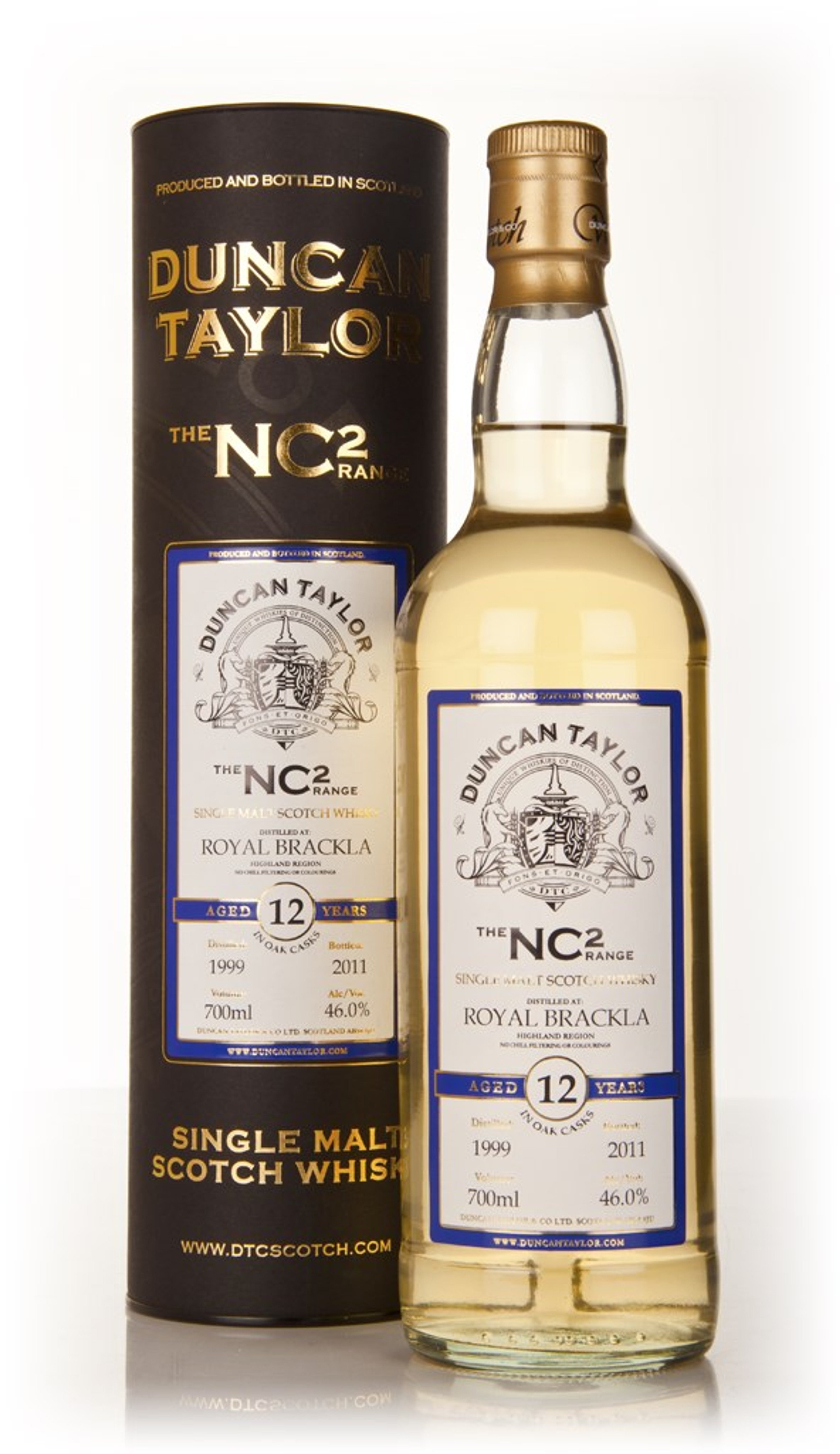 Royal Brackla 12 Year Old 1999 - NC2 (Duncan Taylor) 70cl