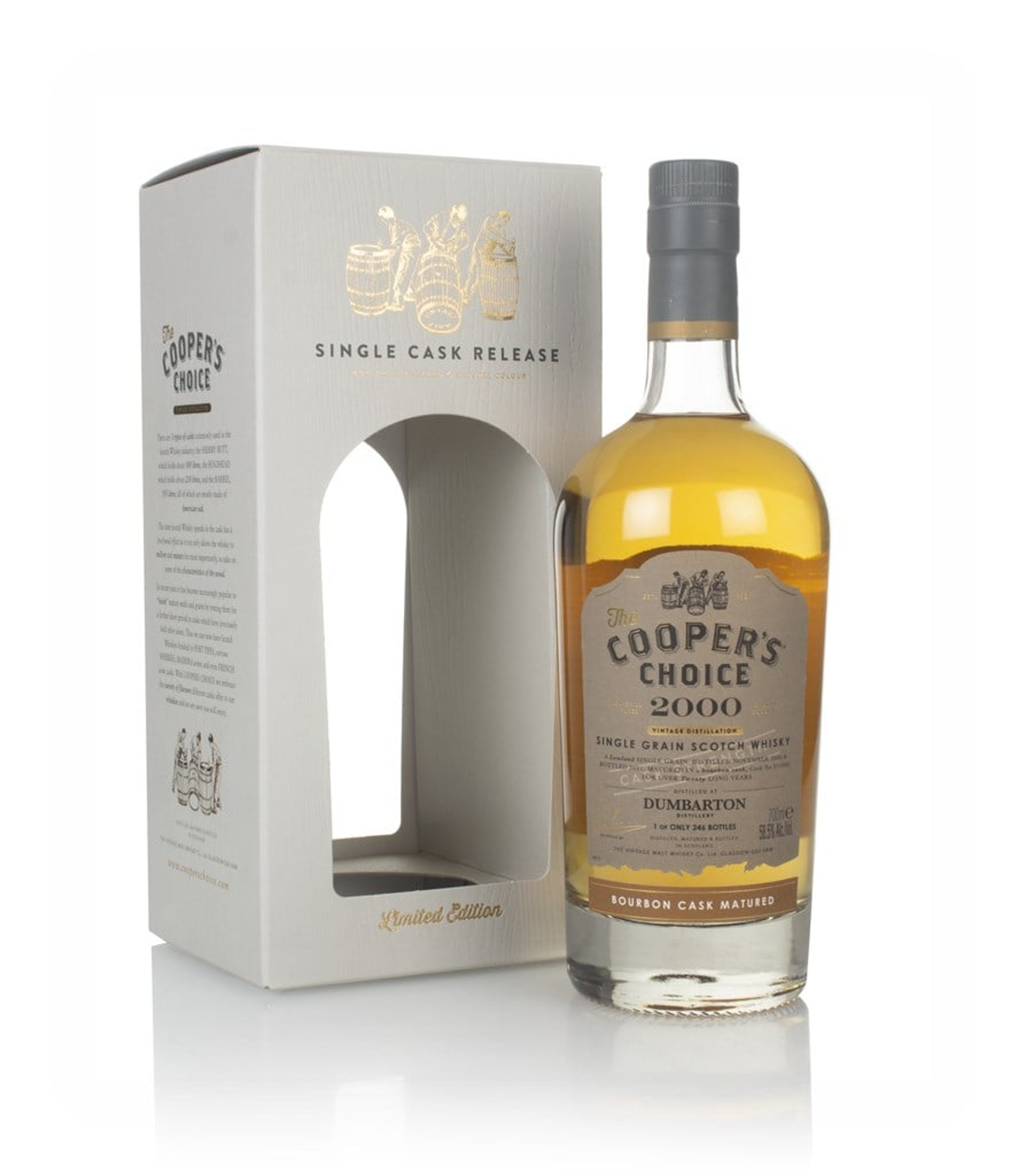 Dumbarton 20 Year Old 2000 (cask 211094) - The Cooper's Choice (The Vintage Malt Whisky Co.) 70cl