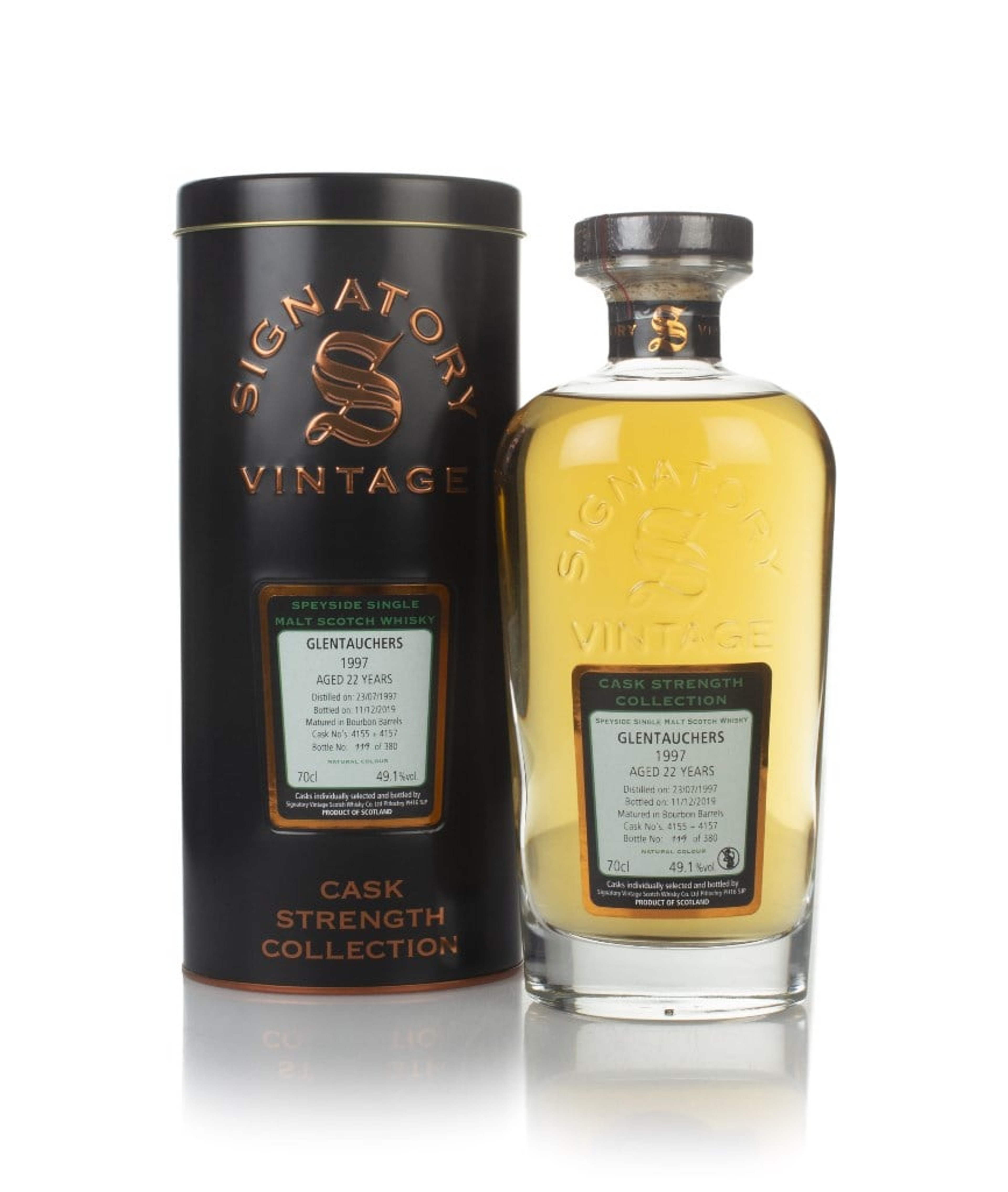 Glentauchers 22 Year Old 1997 (cask 4155 & 4157) - Cask Strength Collection (Signatory) 70cl
