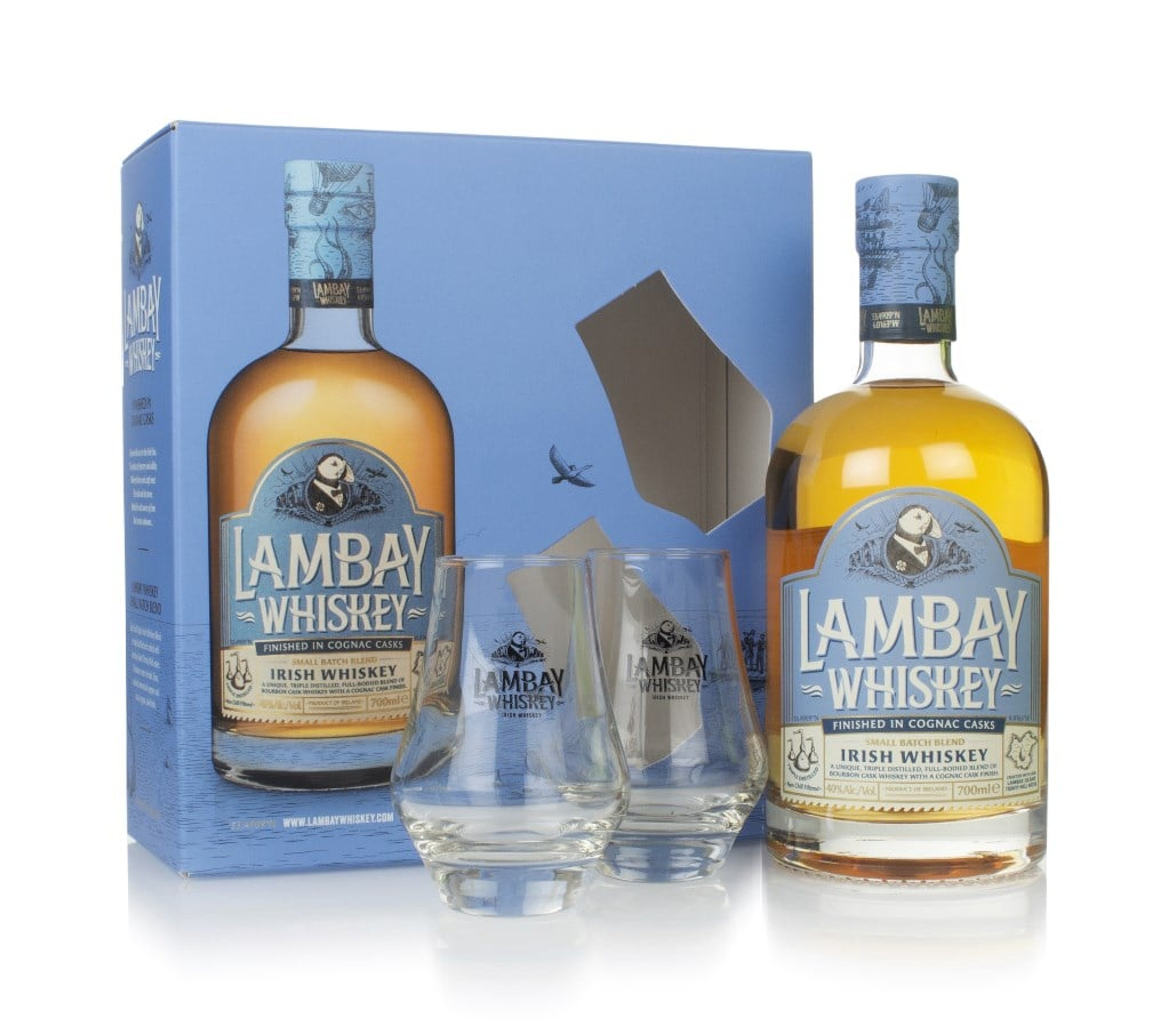 Lambay Small Batch Gift Pack with 2x Glasses 70cl