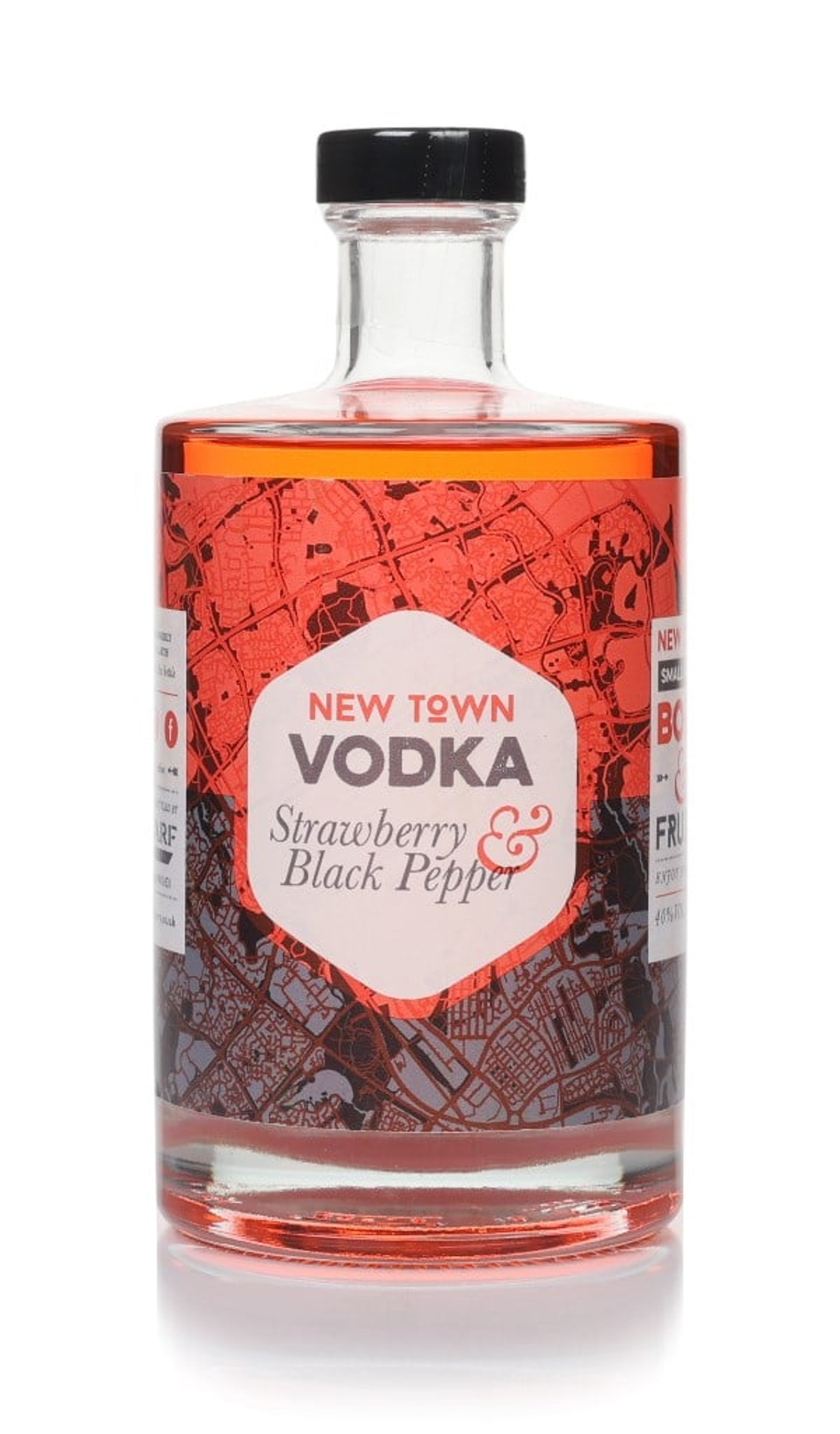New Town Vodka - Strawberry & Black Pepper 50cl