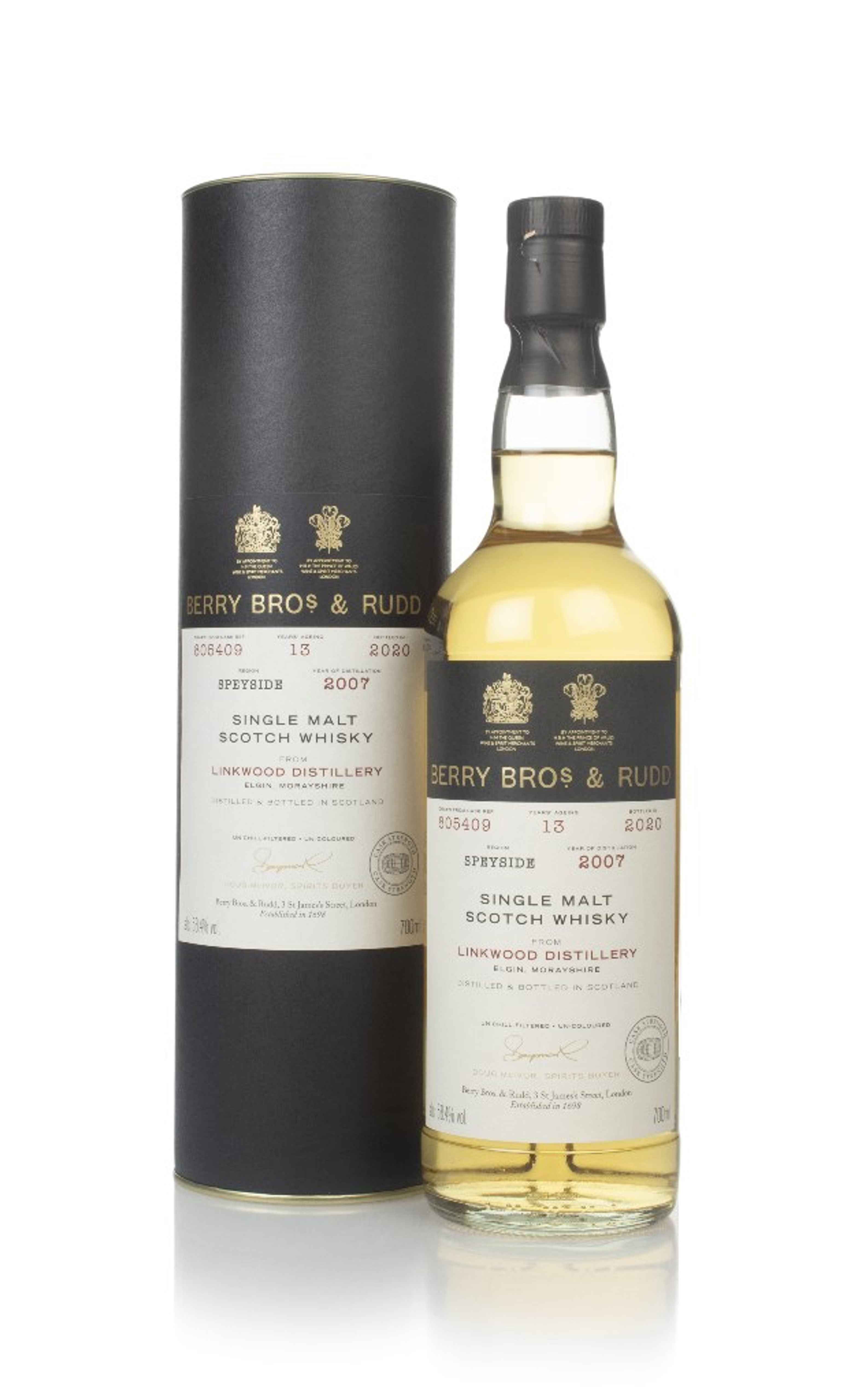 Linkwood 13 Year Old 2007 (cask 805409) - Berry Bros. & Rudd 70cl