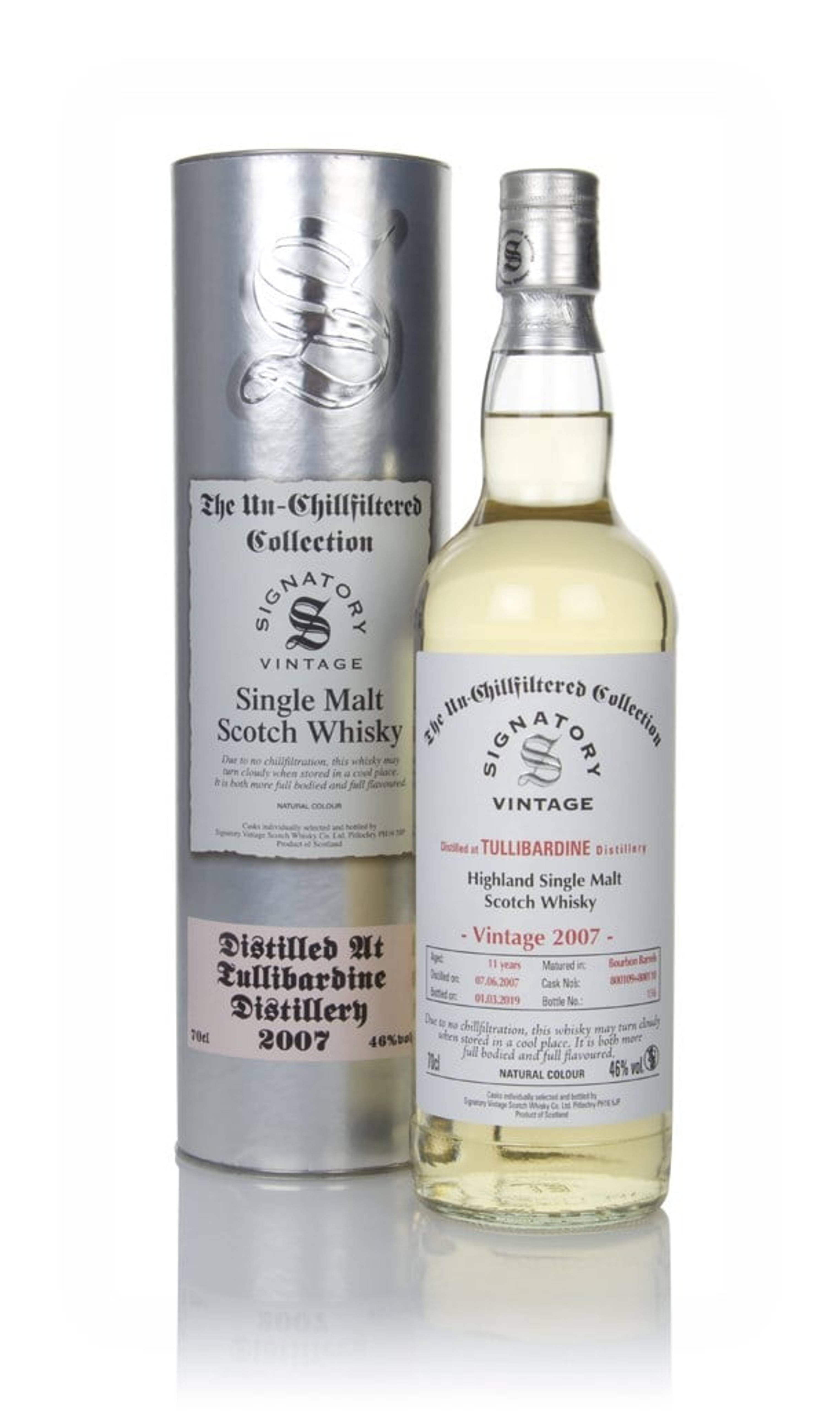 Tullibardine 11 Year Old 2007 (casks 800109 & 800110) - Un-Chillfiltered Collection (Signatory) 70cl