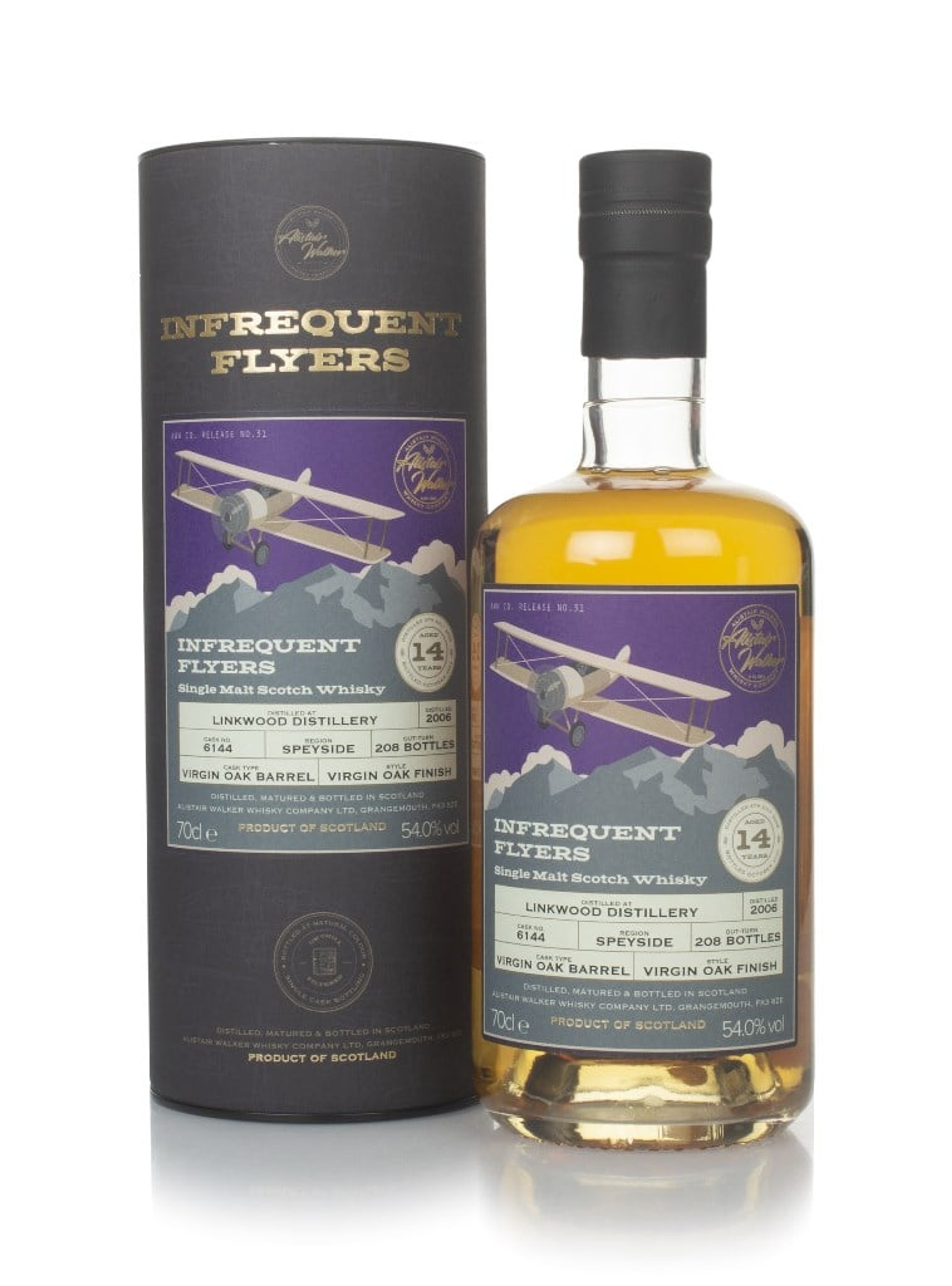 Linkwood 14 Year Old 2006 (cask 6144) - Infrequent Flyers (Alistair Walker) 70cl