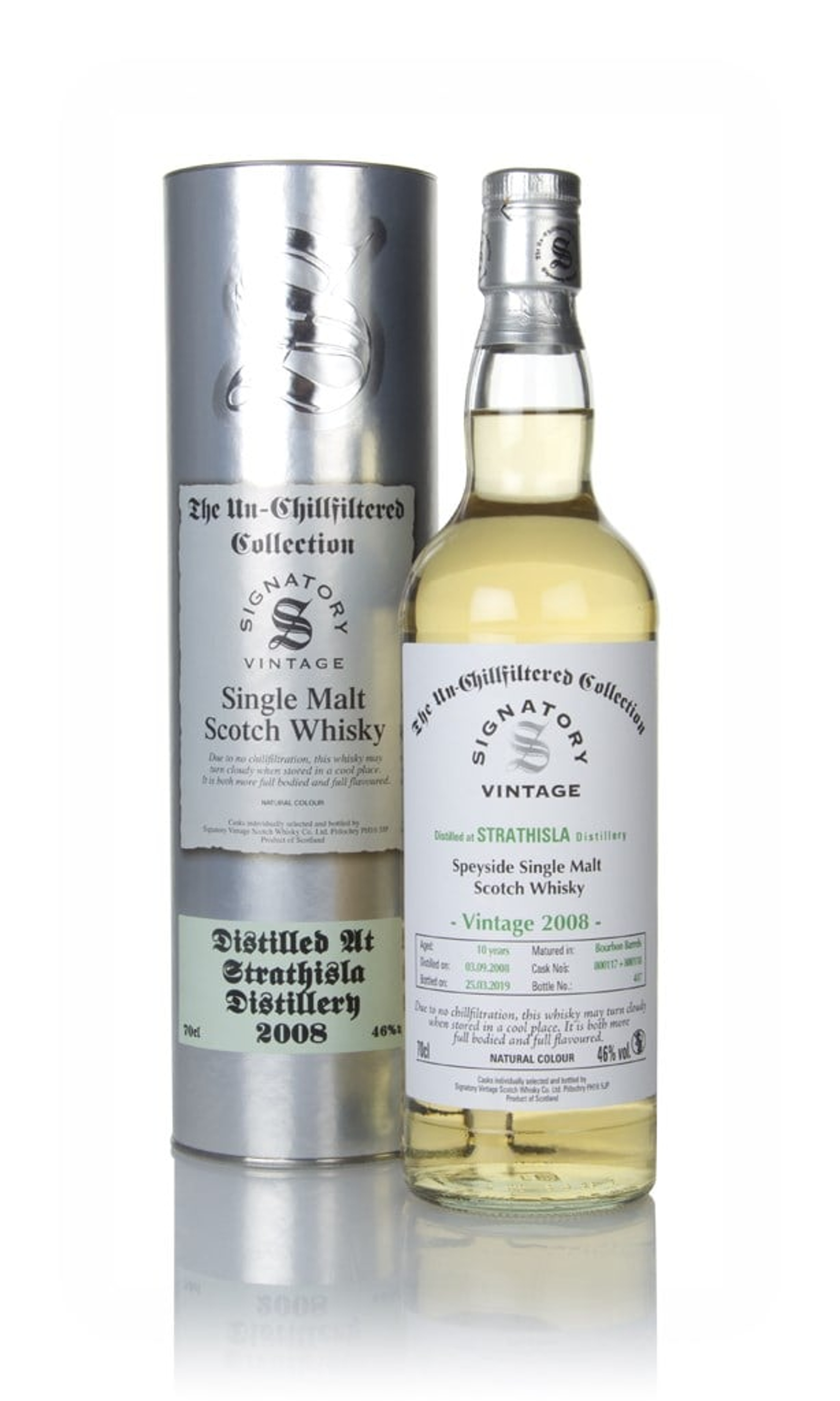 Strathisla 10 Year Old 2008 (casks 800117 & 800118) - Un-Chillfiltered Collection (Signatory) 70cl