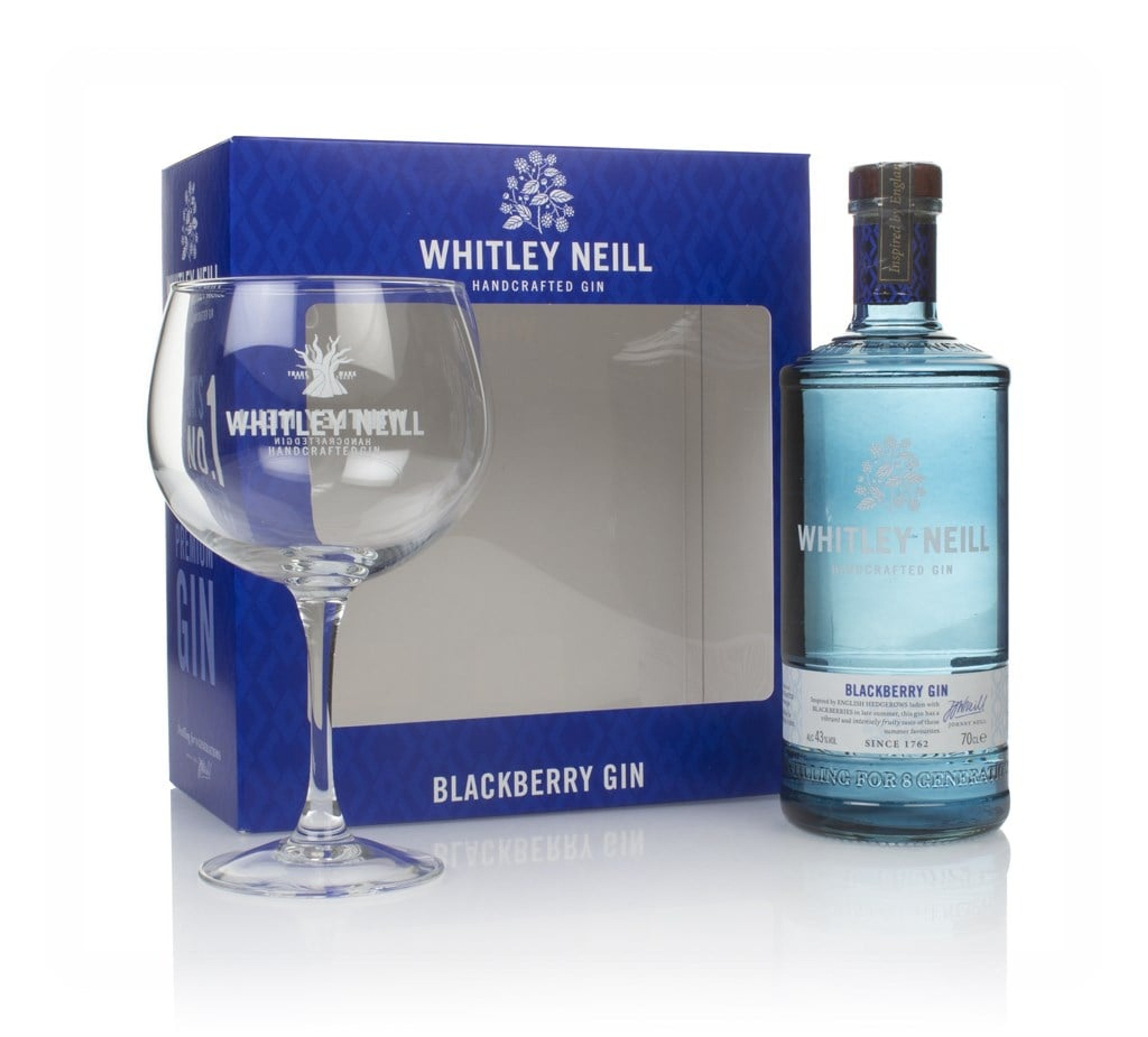 Whitley Neill Blackberry Gin Gift Pack with Glass 70cl