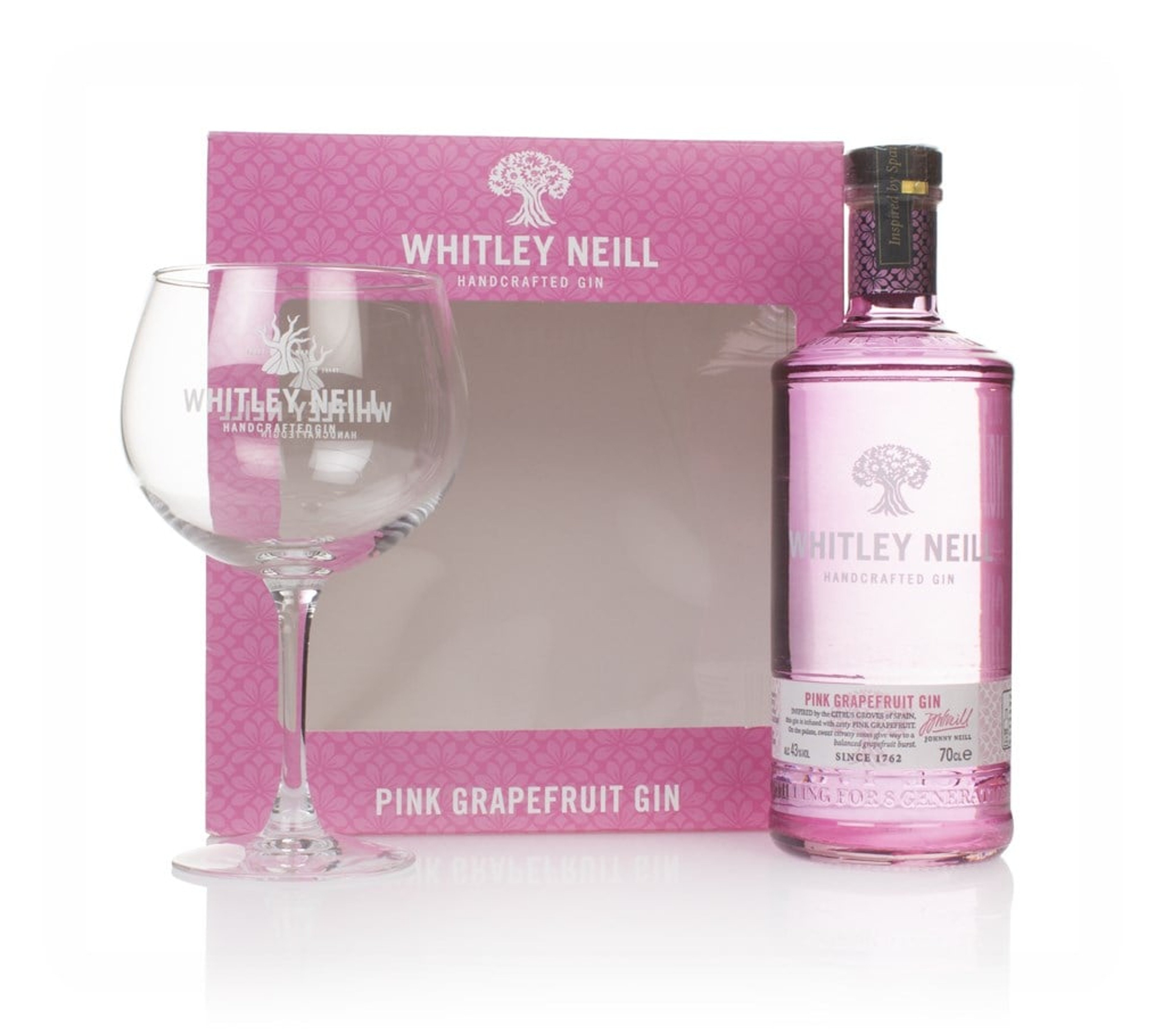 Whitley Neill Pink Grapefruit Gin Gift Pack with Glass 70cl